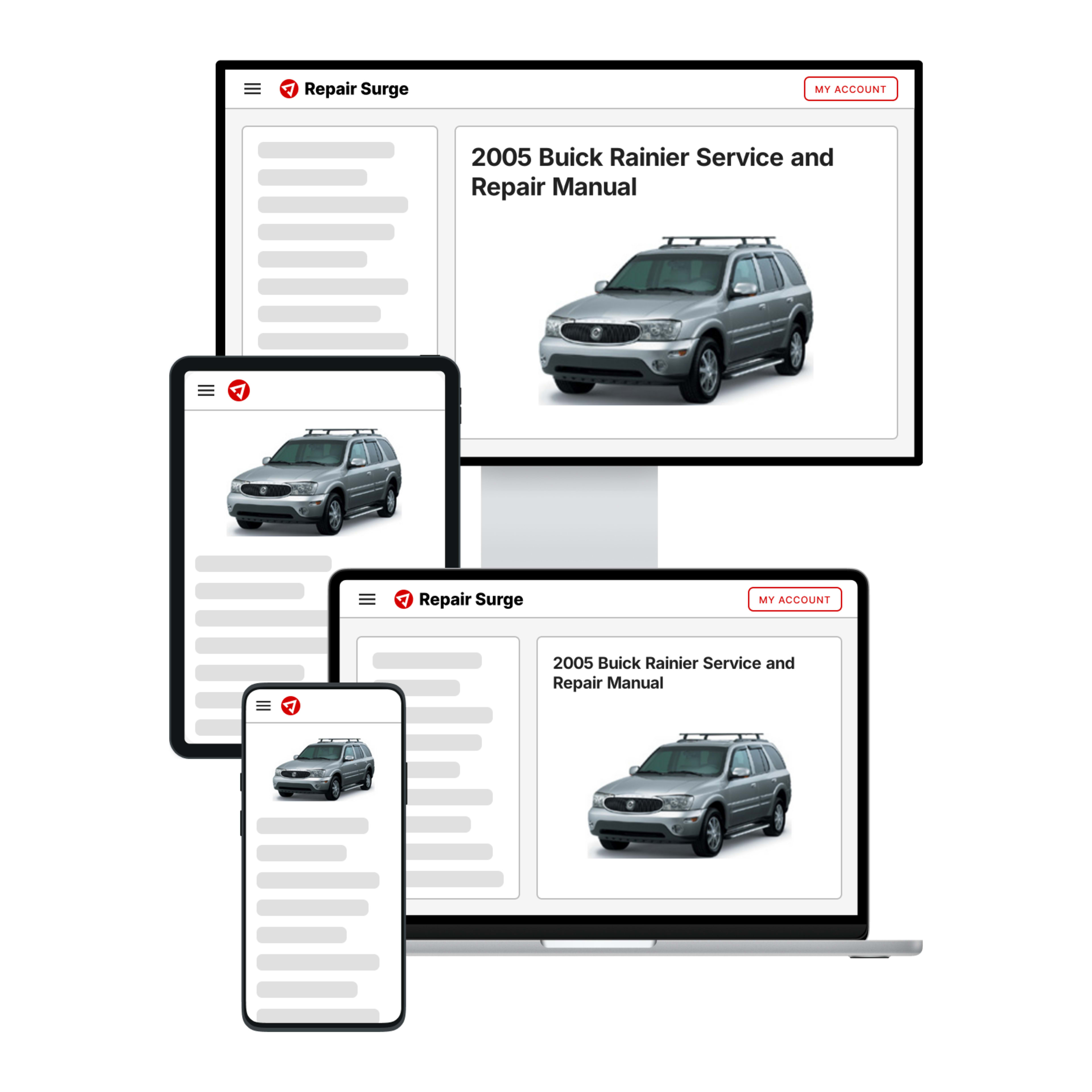 2005 Buick Rainier service and repair manual hero image