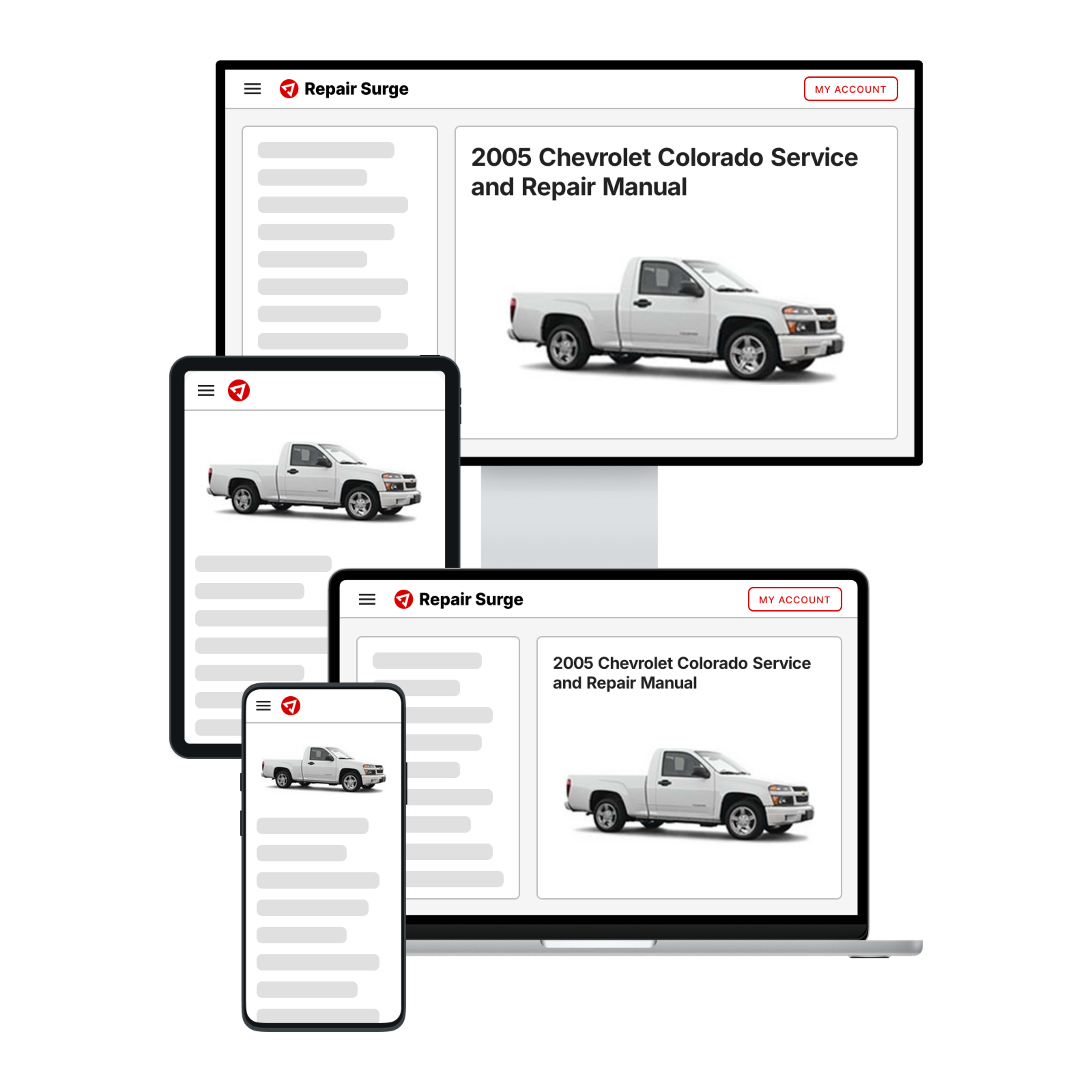 2005 Chevrolet Colorado service and repair manual hero image