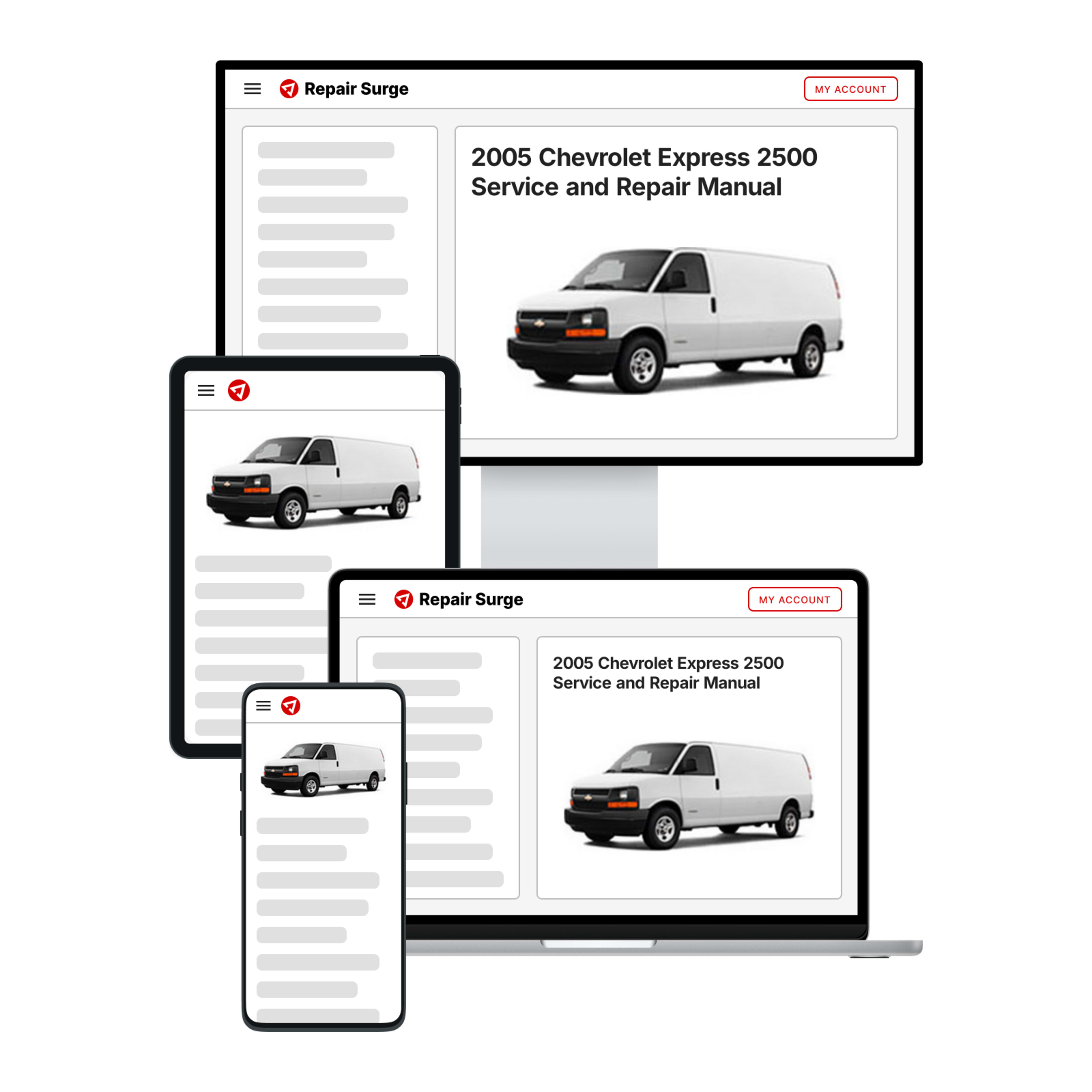 2005 Chevrolet Express 2500 service and repair manual hero image