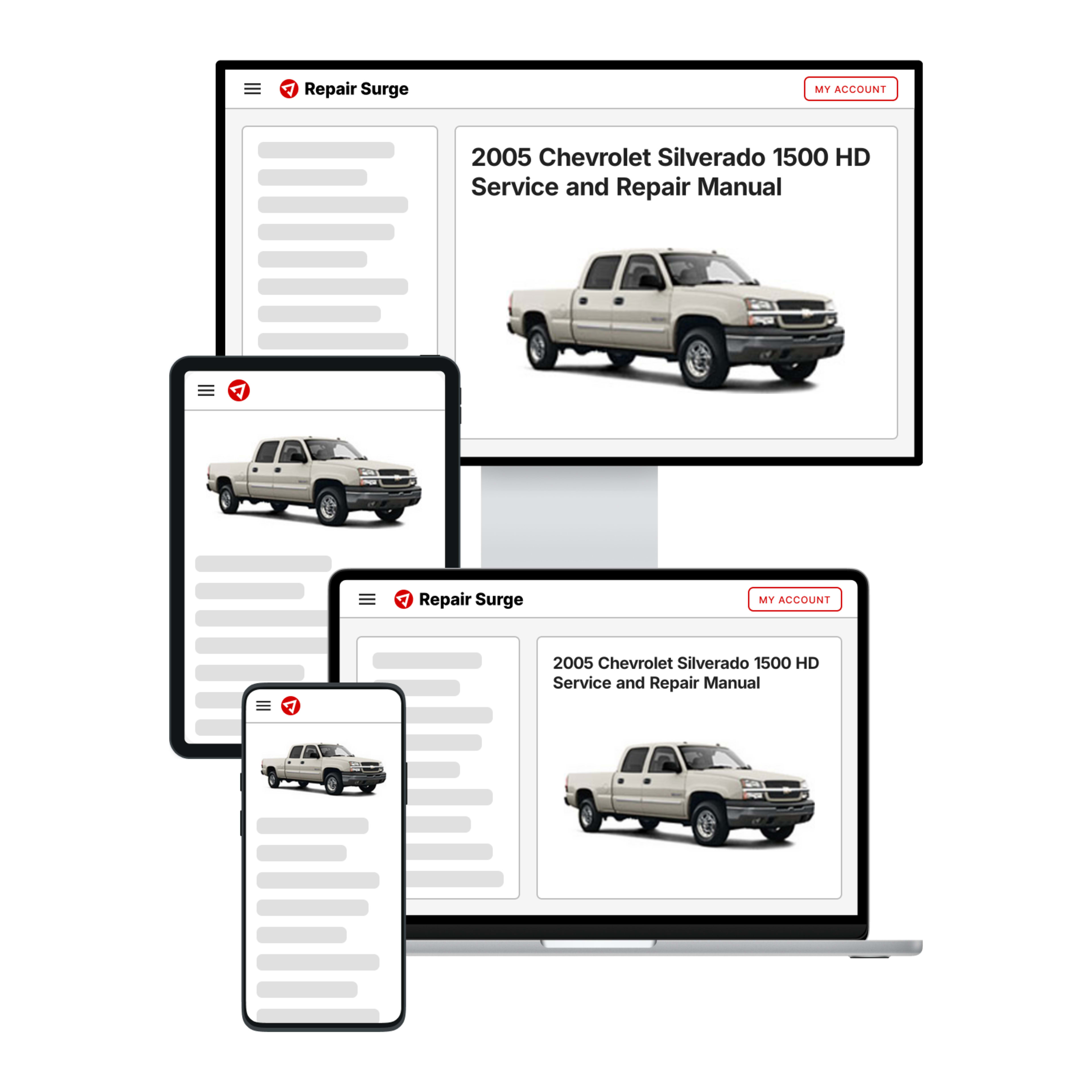 2005 Chevrolet Silverado 1500 HD service and repair manual hero image