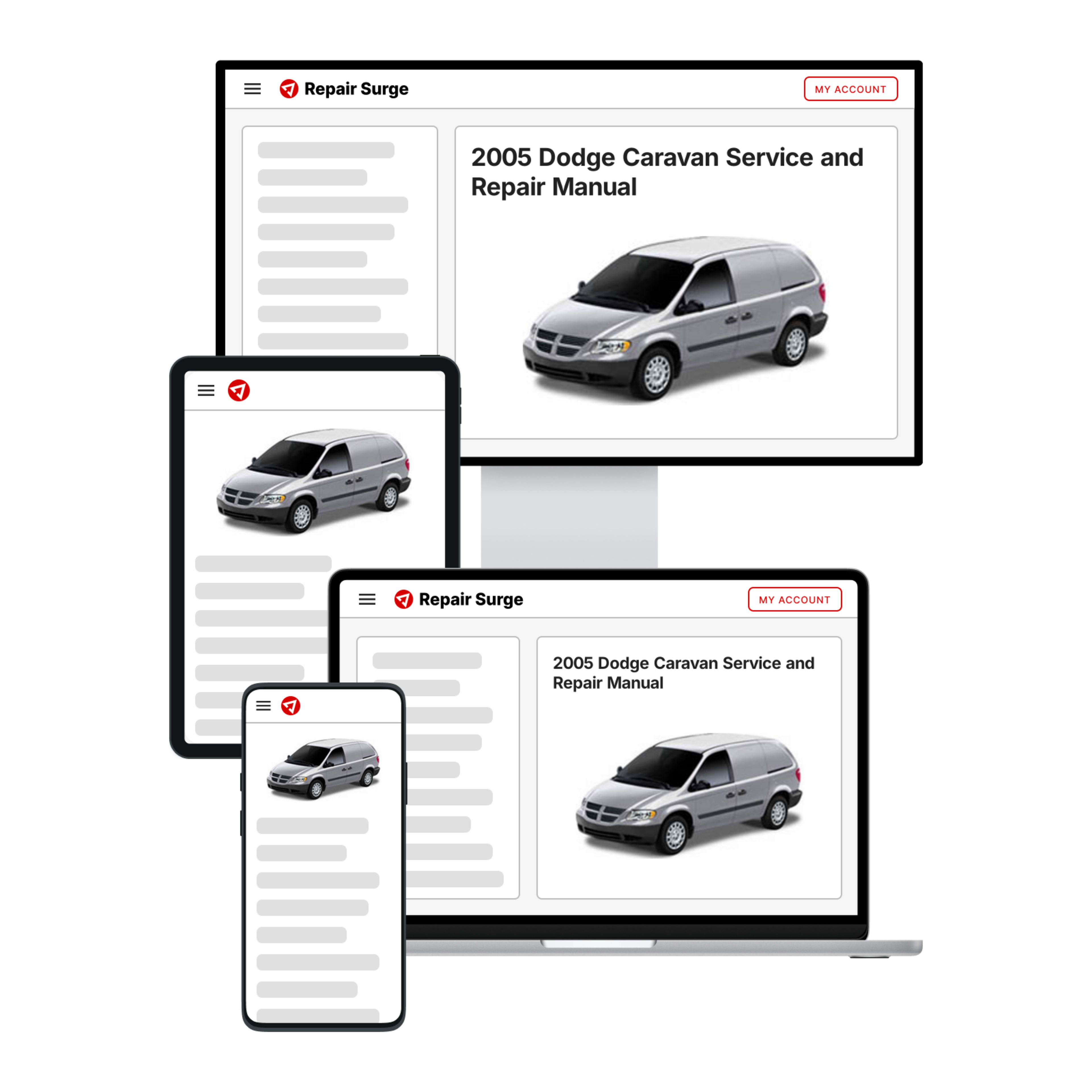 2005 Dodge Caravan service and repair manual hero image