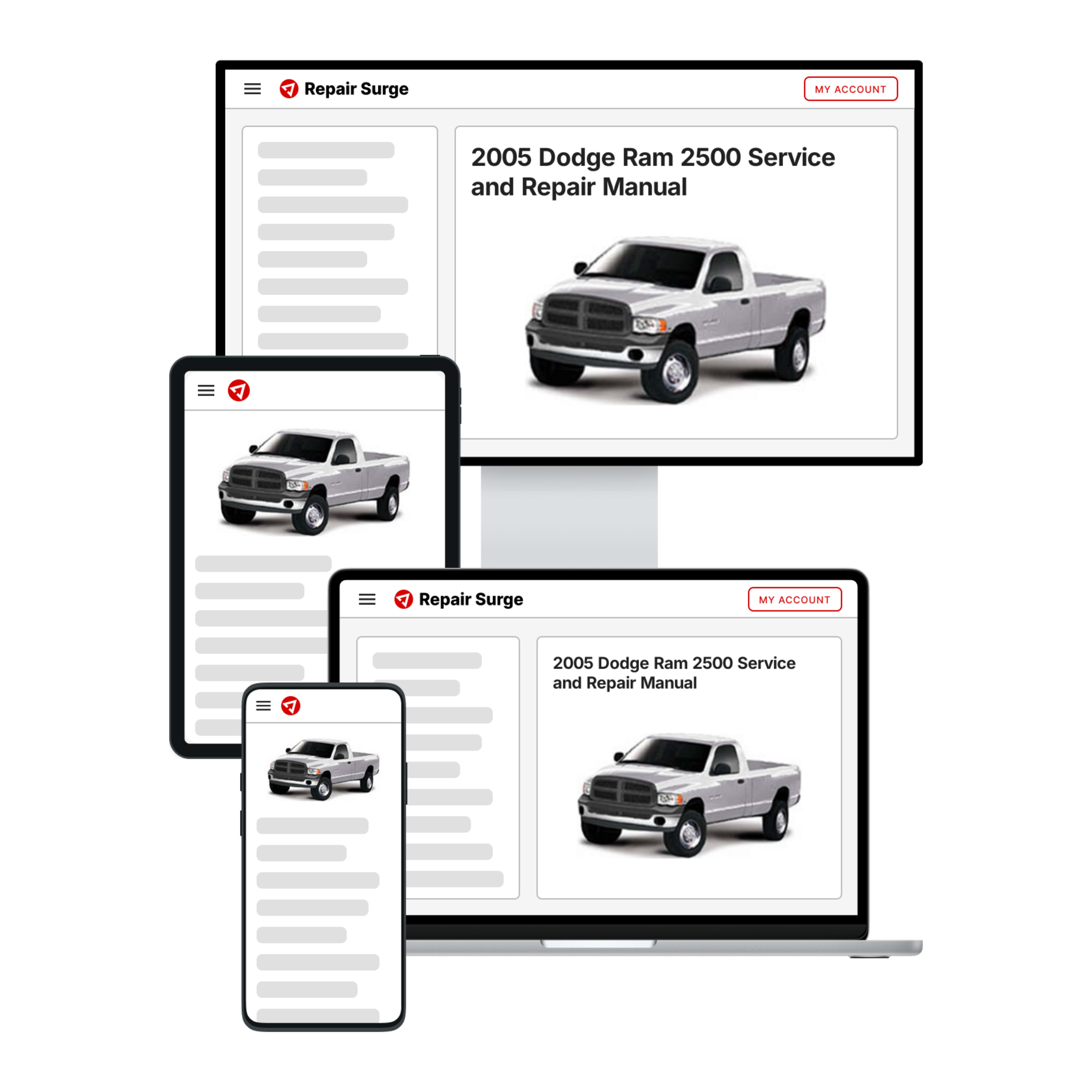 2005 Dodge Ram 2500 service and repair manual hero image