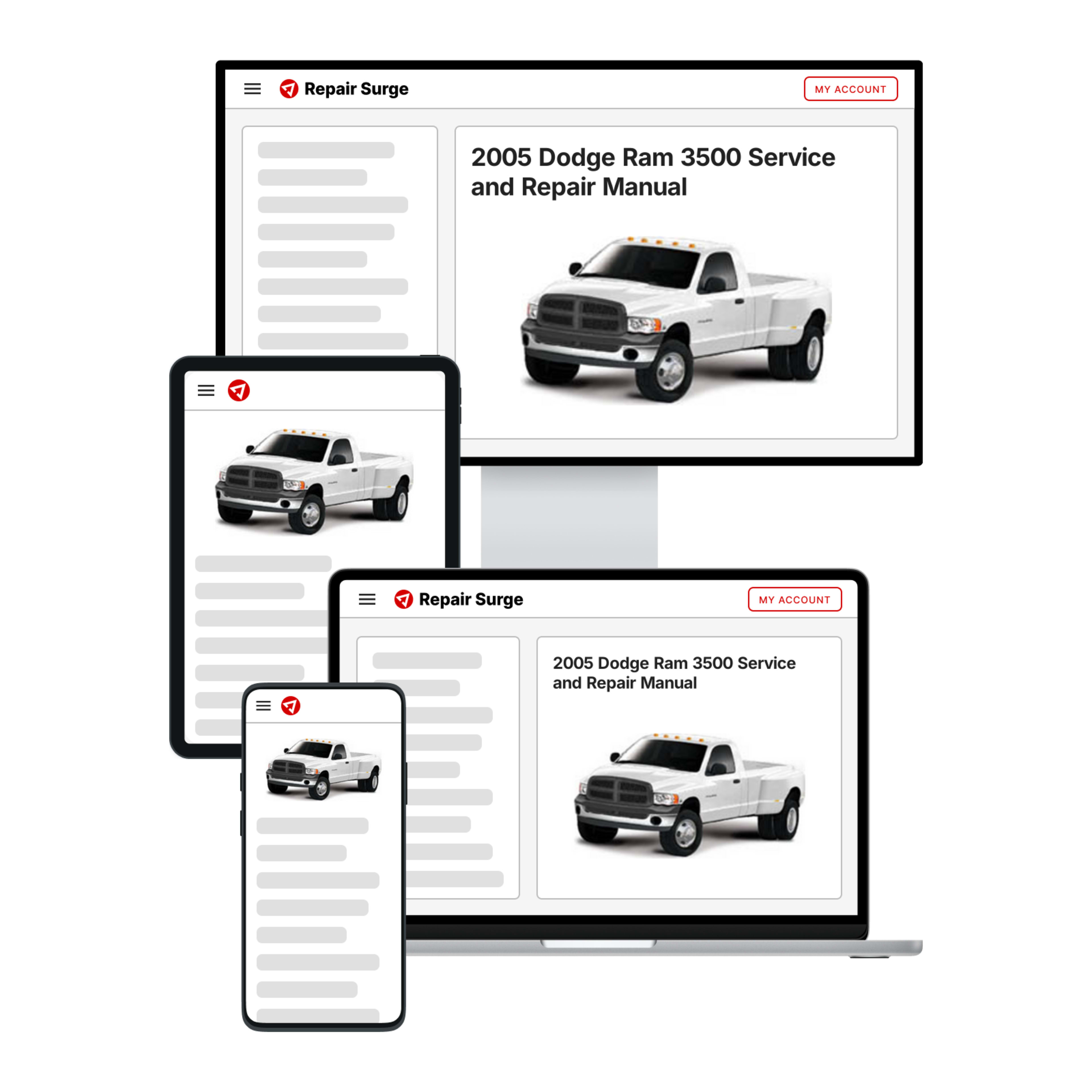 2005 Dodge Ram 3500 service and repair manual hero image