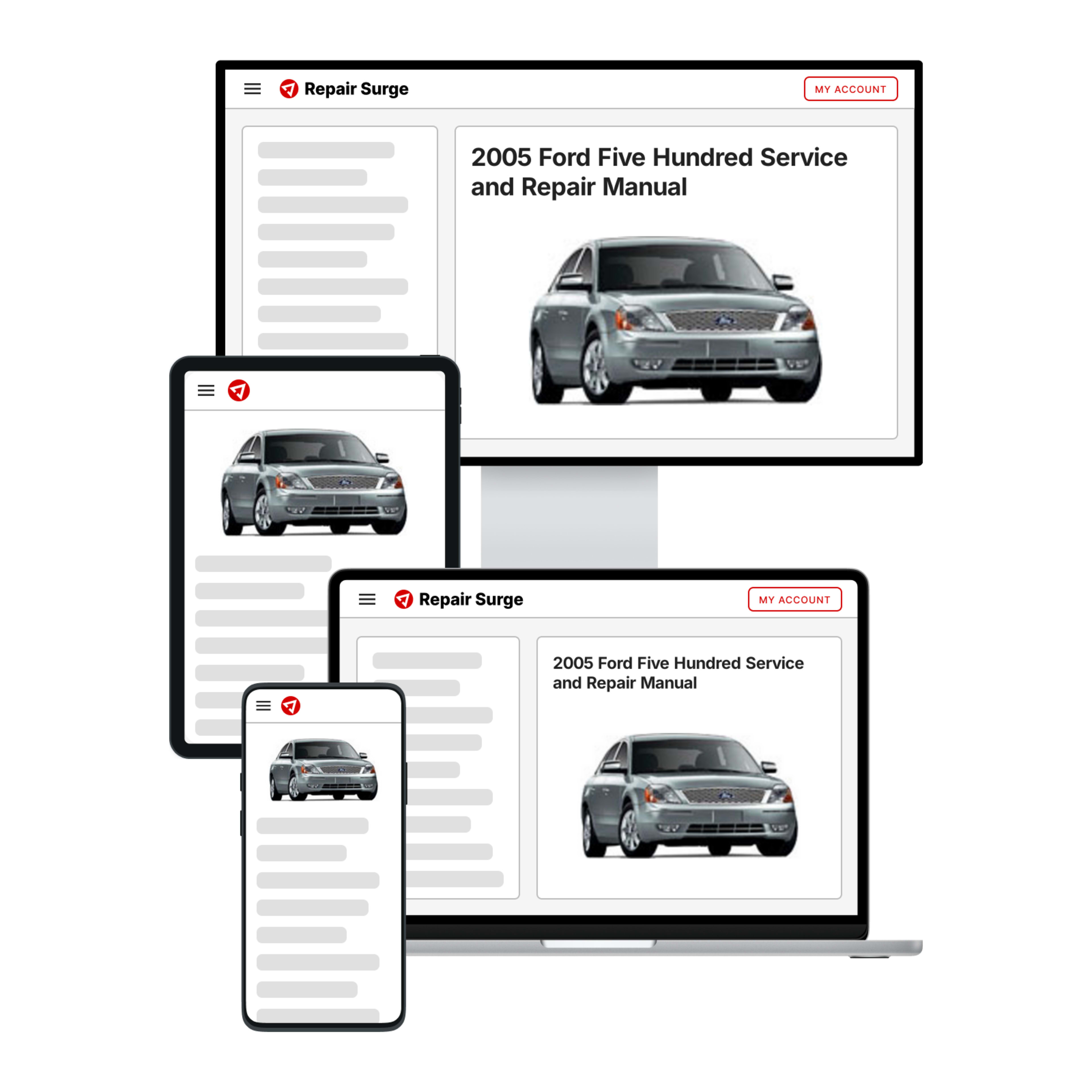 2005 Ford Five Hundred service and repair manual hero image