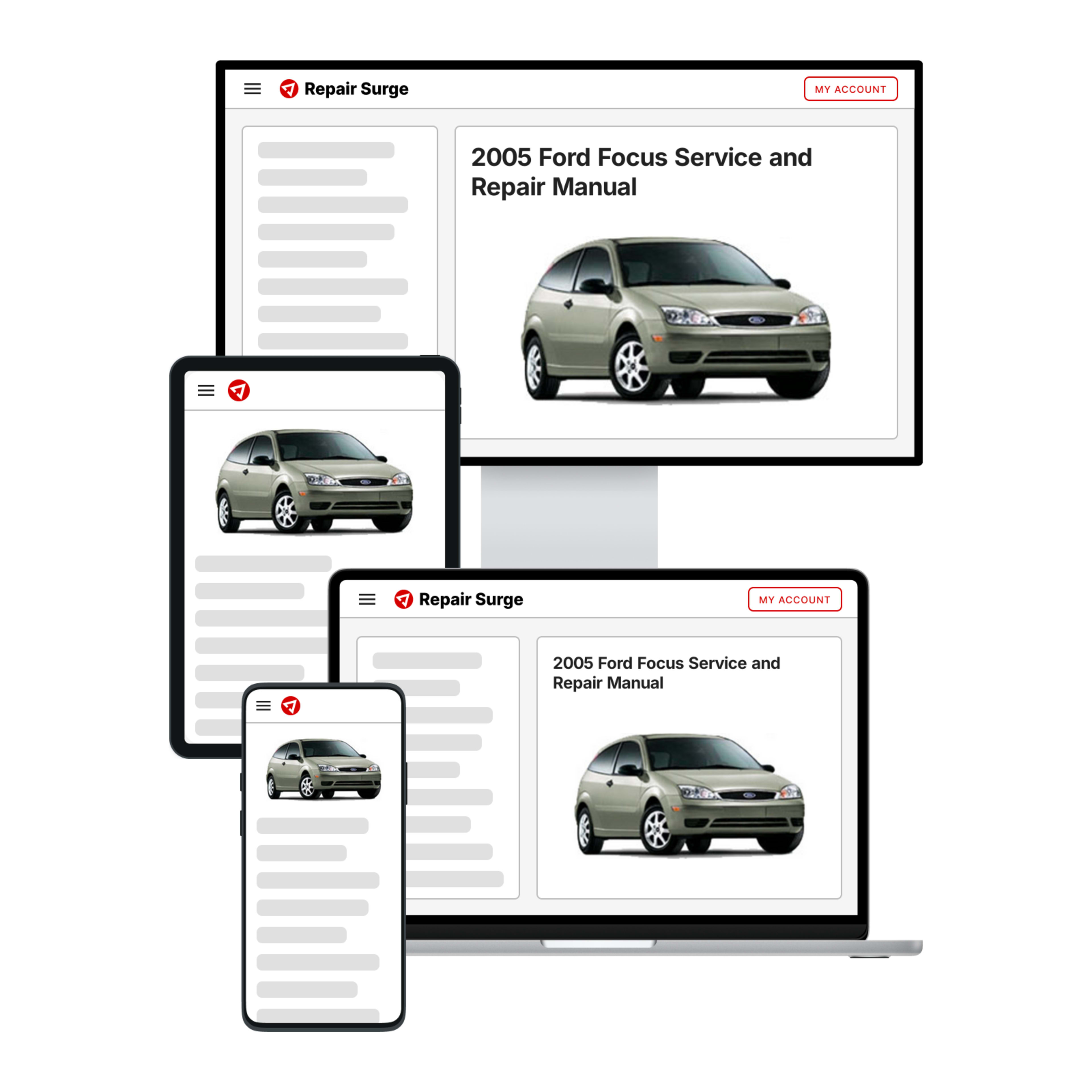 2005 Ford Focus service and repair manual hero image