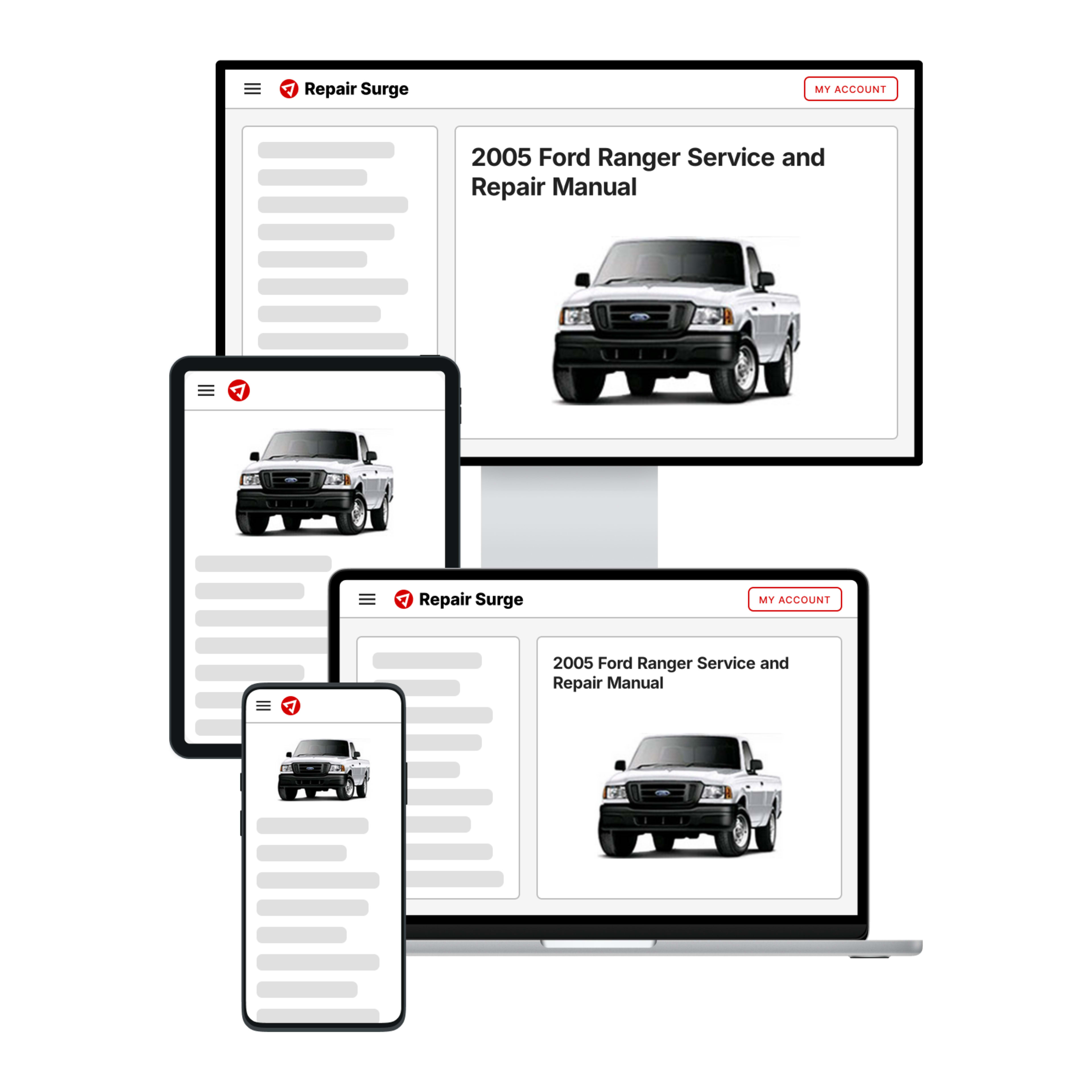 2005 Ford Ranger service and repair manual hero image