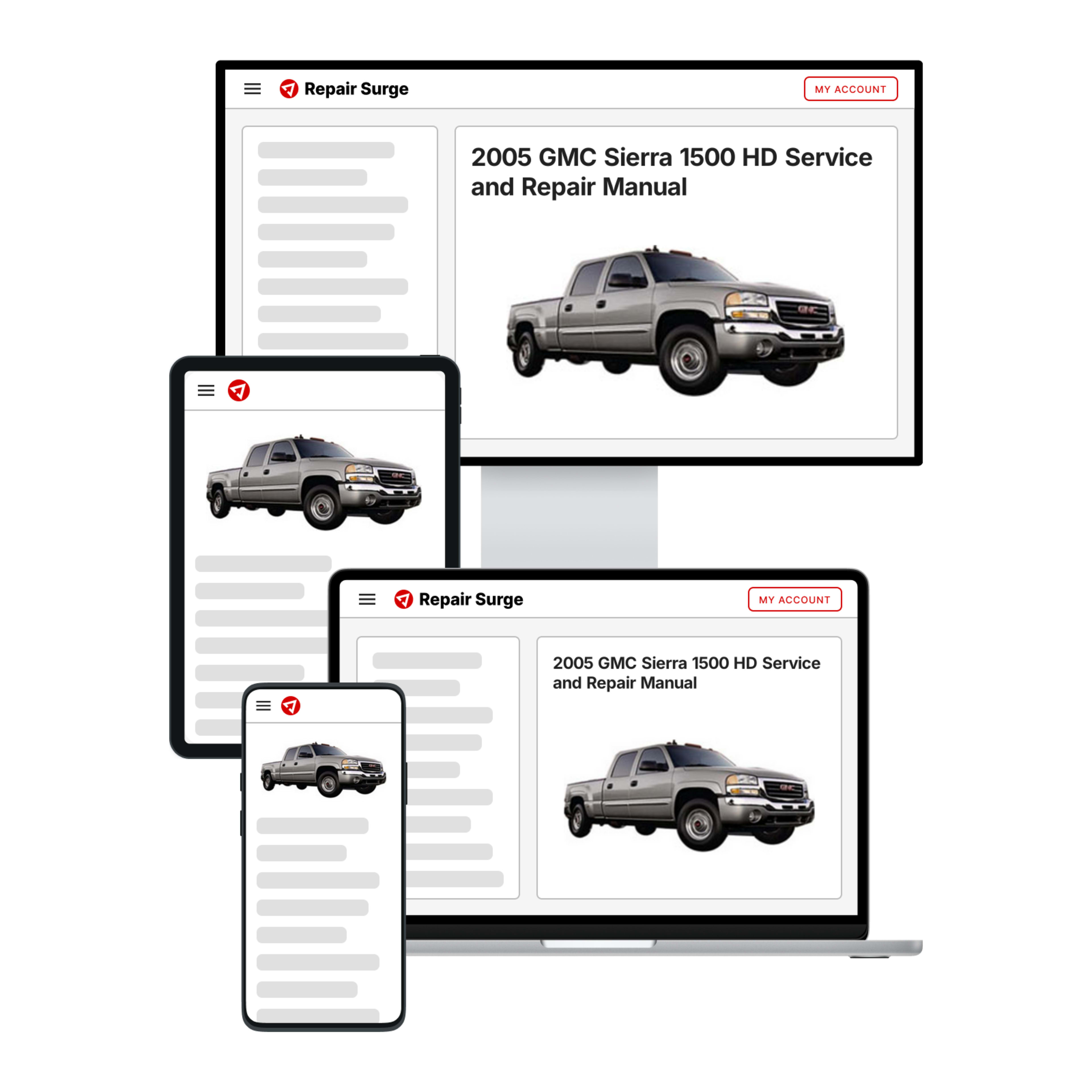 2005 GMC Sierra 1500 HD service and repair manual hero image