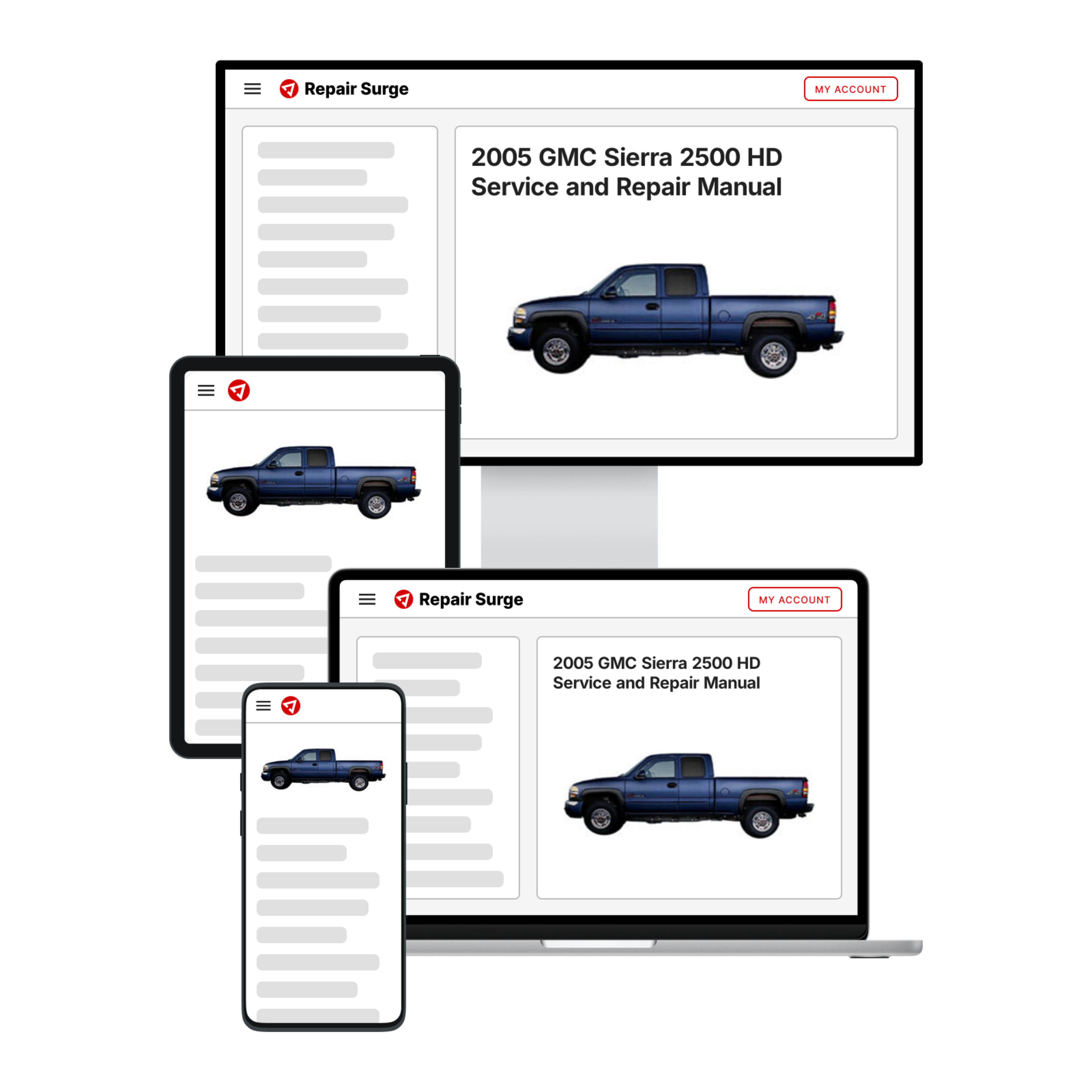2005 GMC Sierra 2500 HD service and repair manual hero image