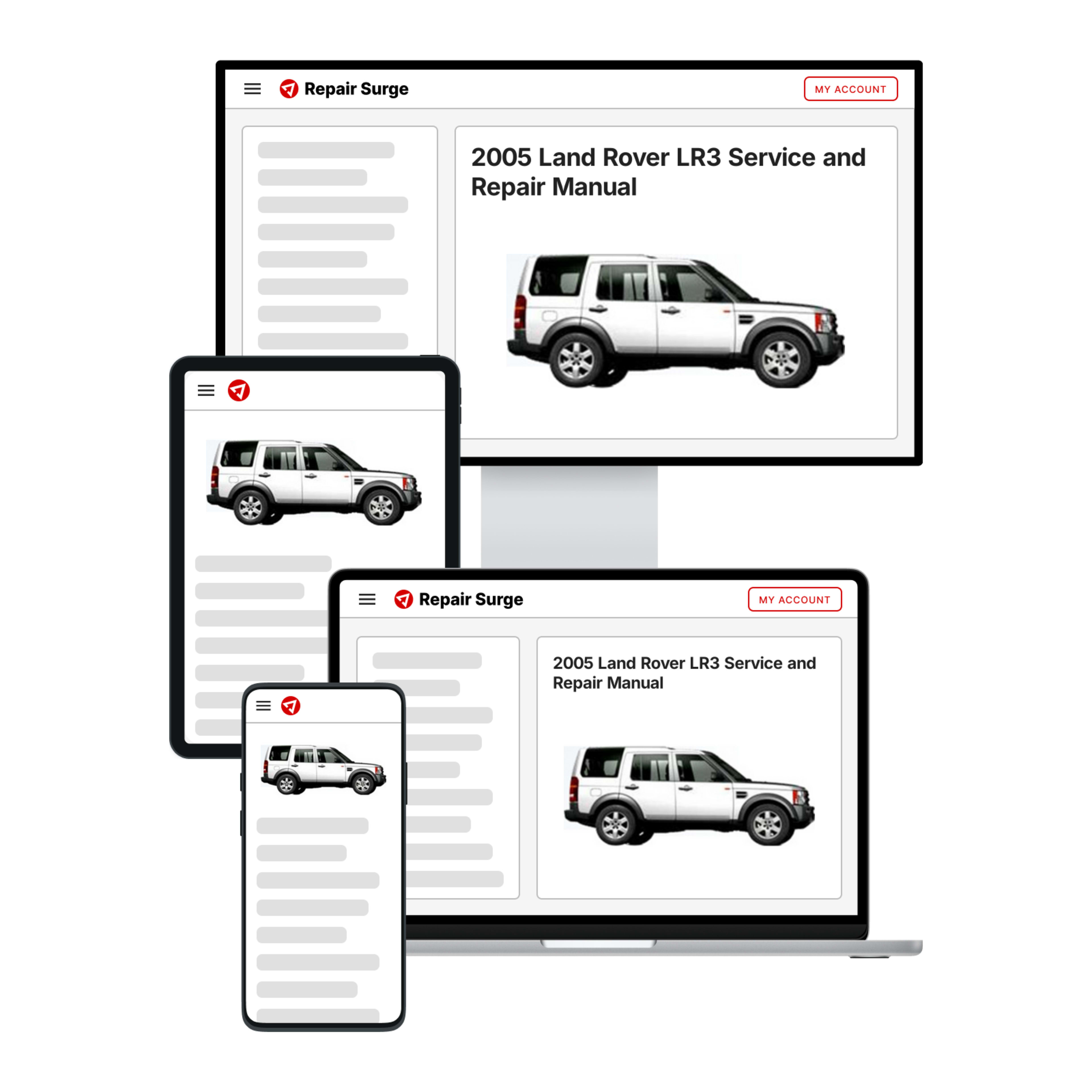 2005 Land Rover LR3 service and repair manual hero image