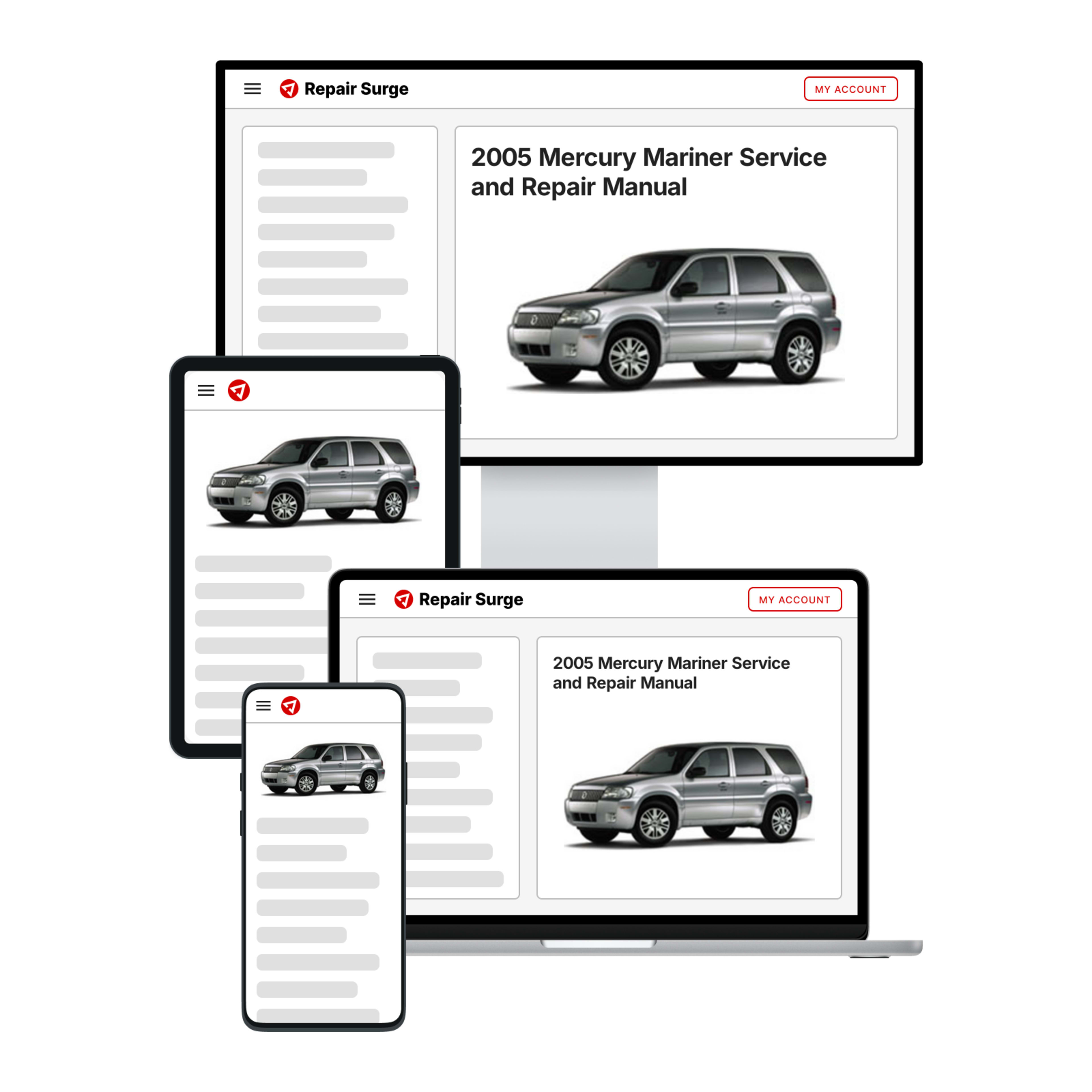 2005 Mercury Mariner service and repair manual hero image