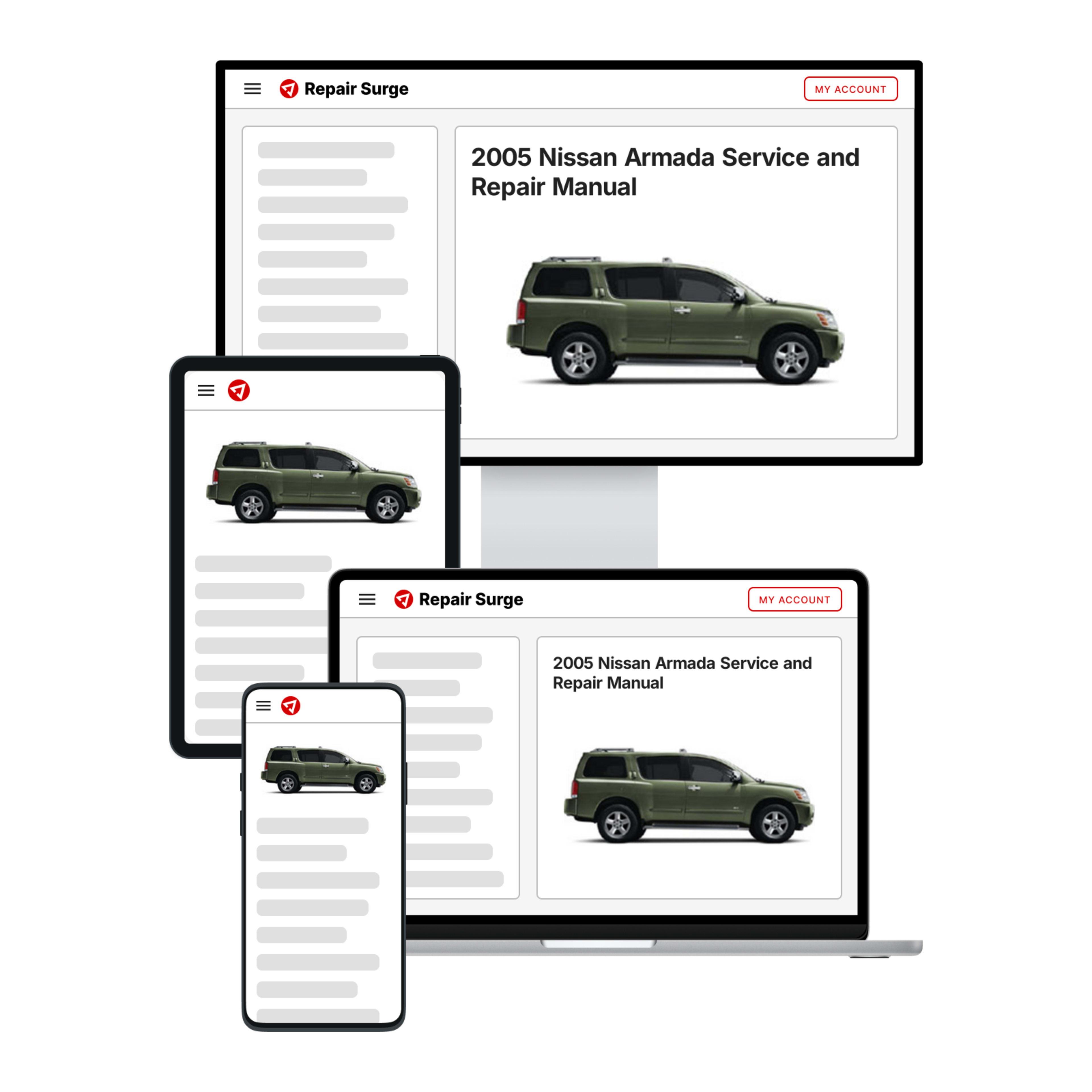 2005 Nissan Armada service and repair manual hero image