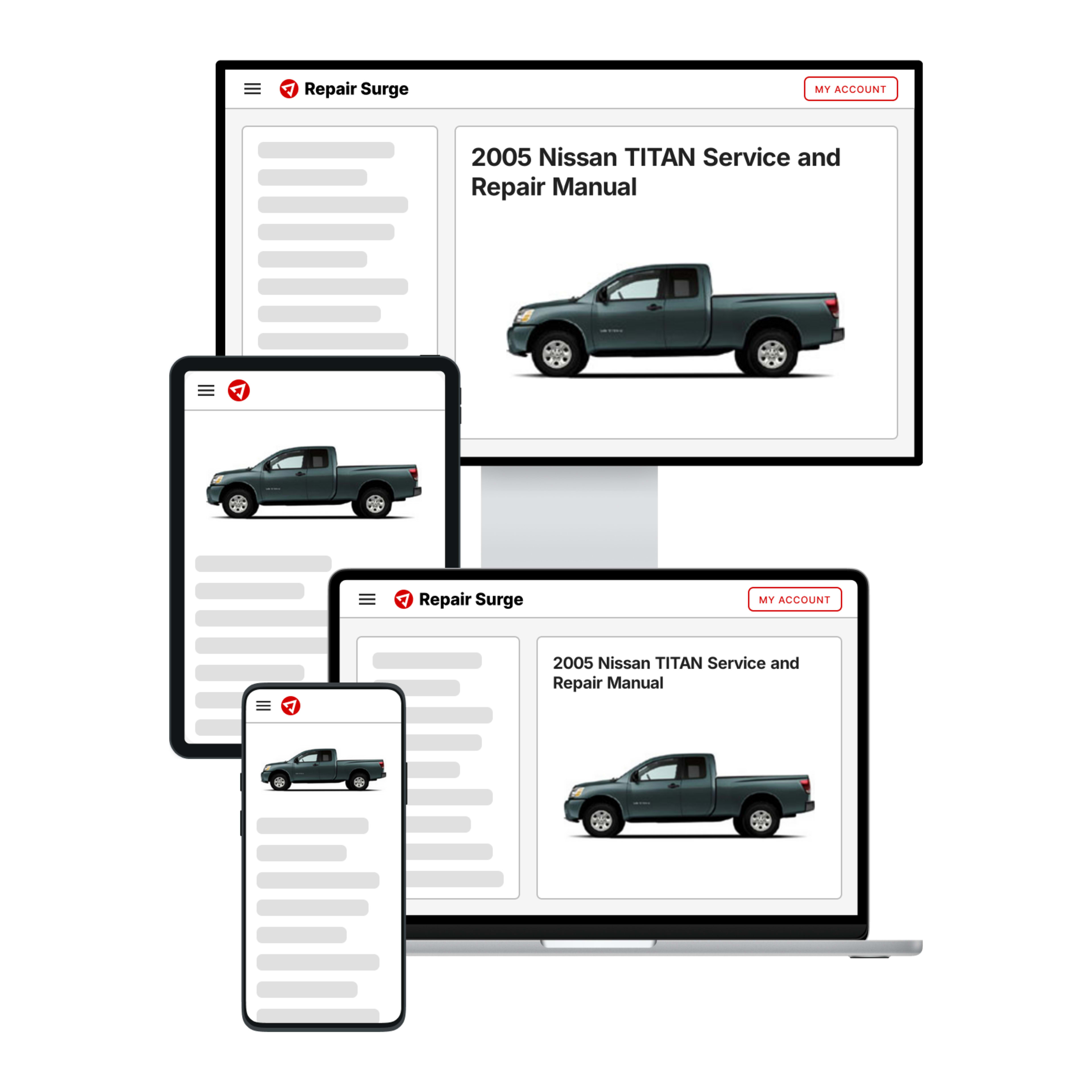 2005 Nissan TITAN service and repair manual hero image
