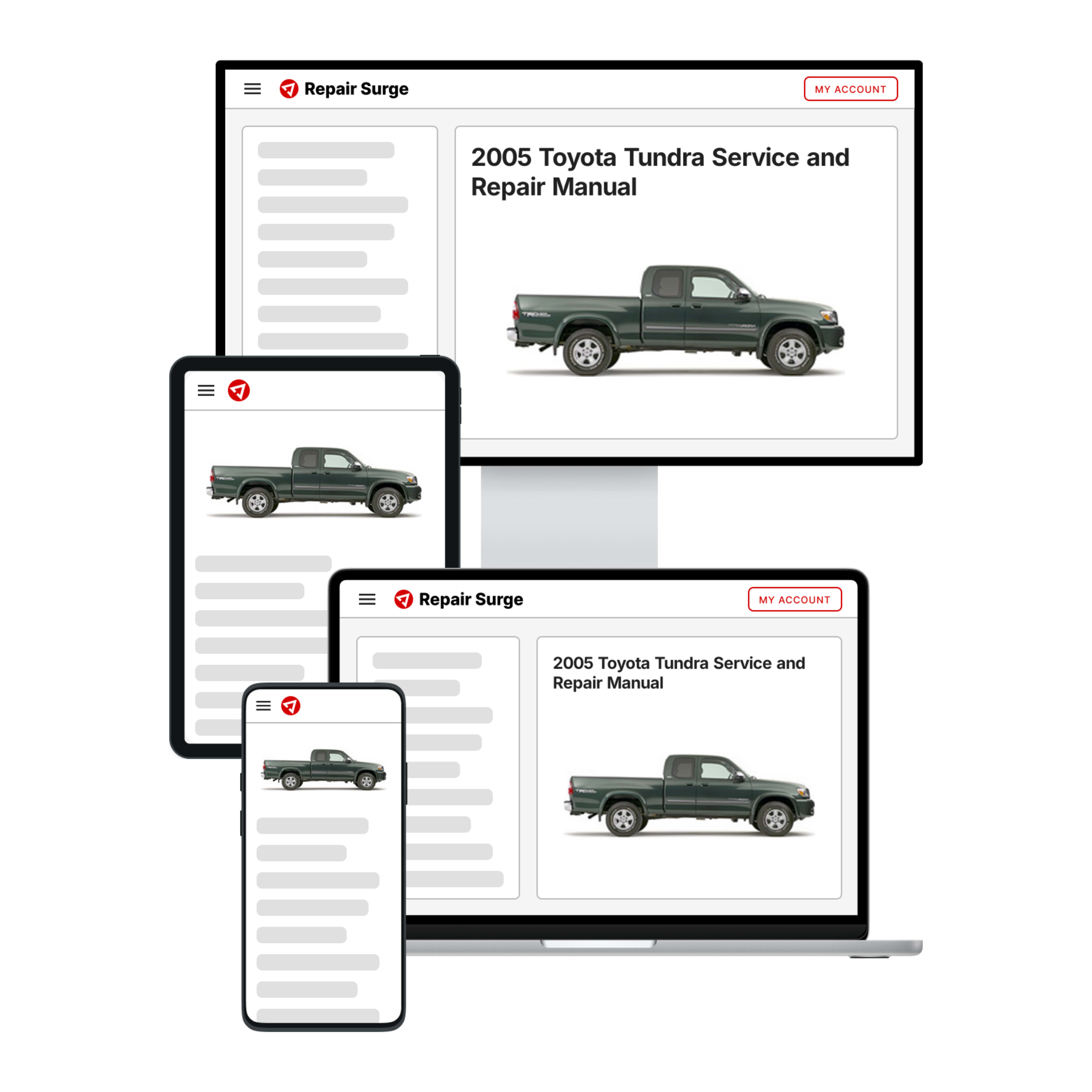 2005 Toyota Tundra service and repair manual hero image