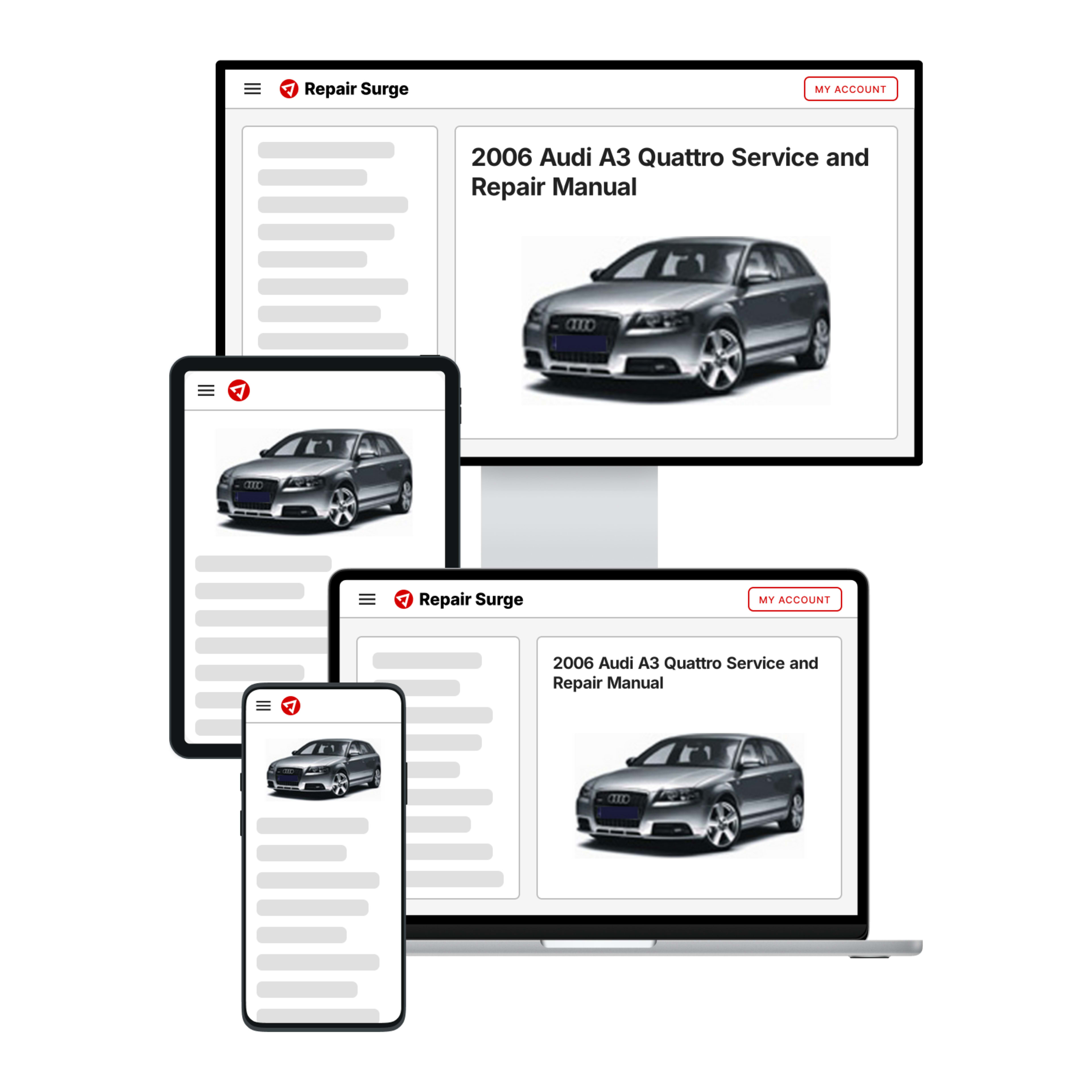 2006 Audi A3 Quattro service and repair manual hero image