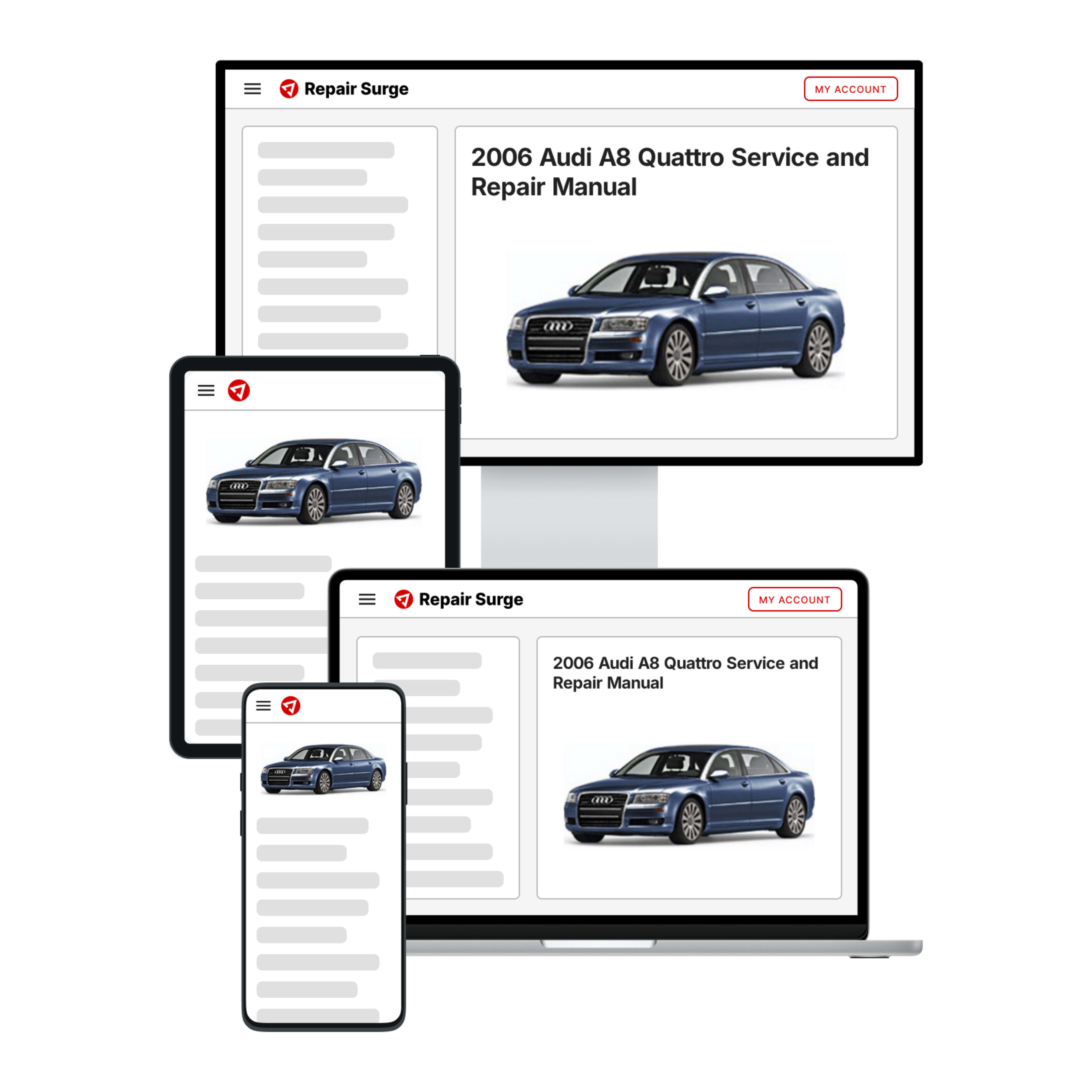 2006 Audi A8 Quattro service and repair manual hero image