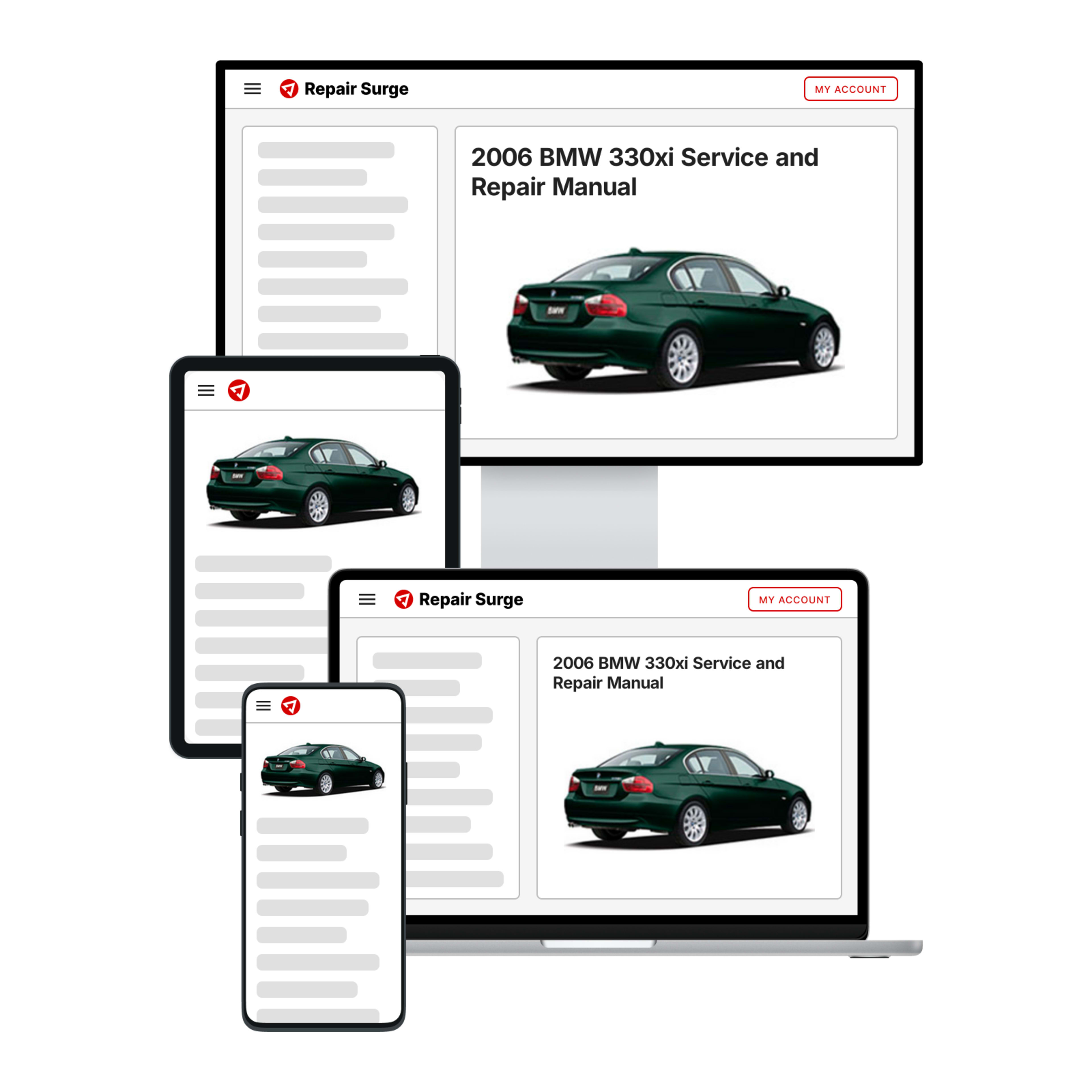 2006 BMW 330xi service and repair manual hero image