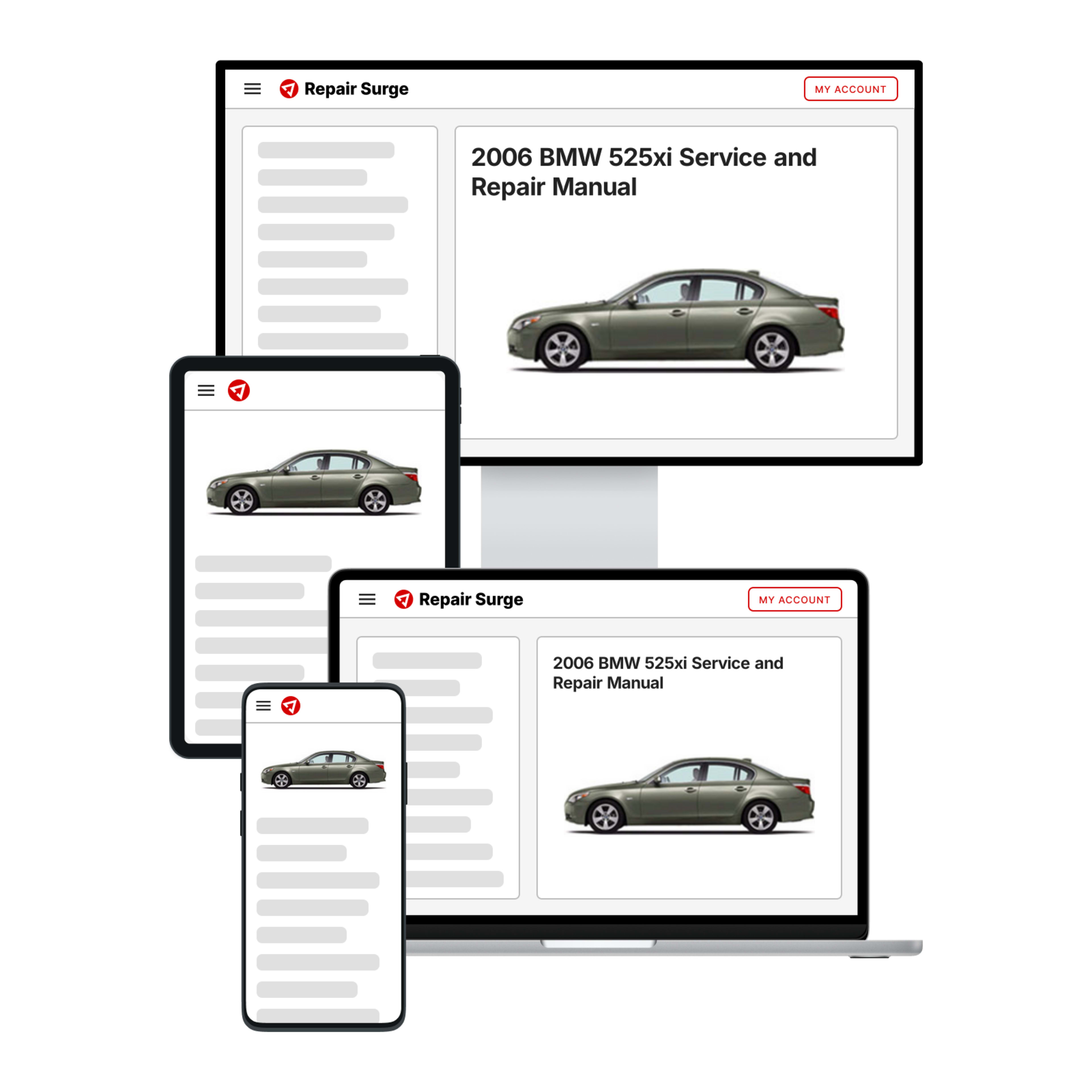2006 BMW 525xi service and repair manual hero image