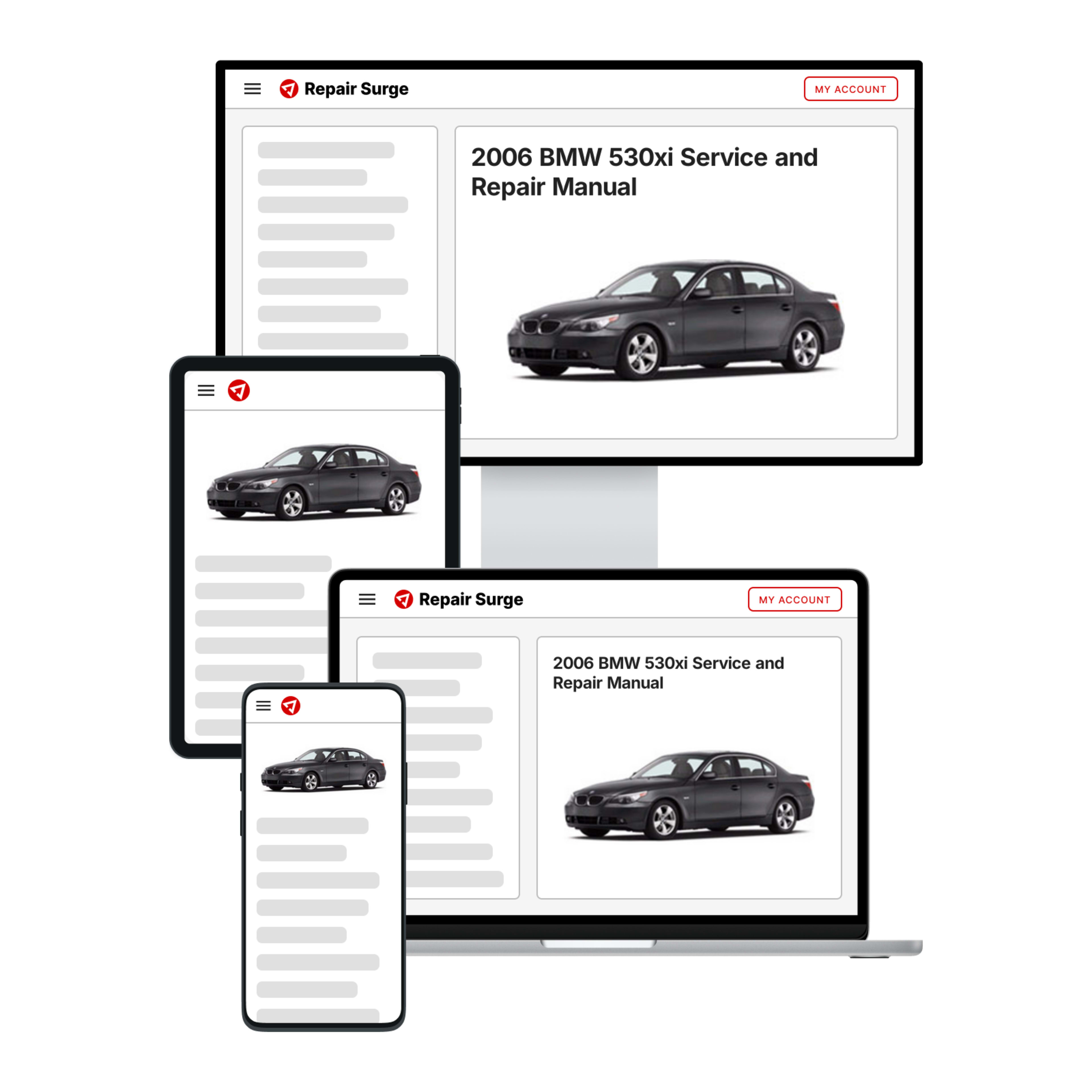 2006 BMW 530xi service and repair manual hero image