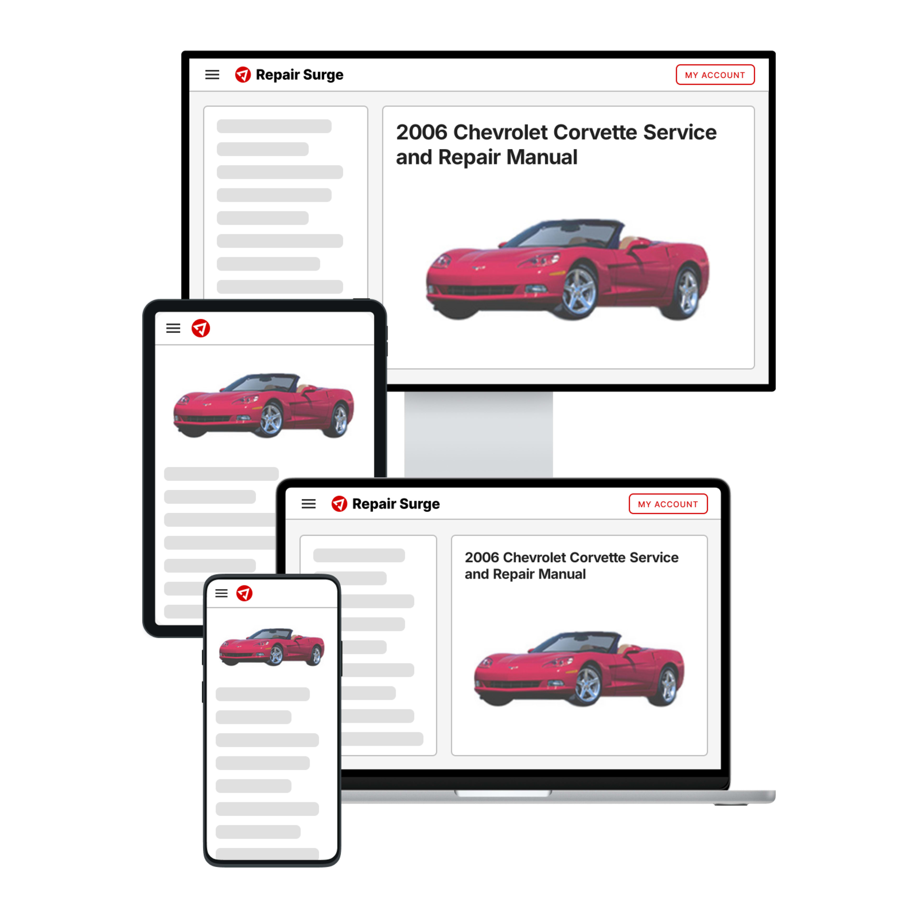 2006 Chevrolet Corvette service and repair manual hero image