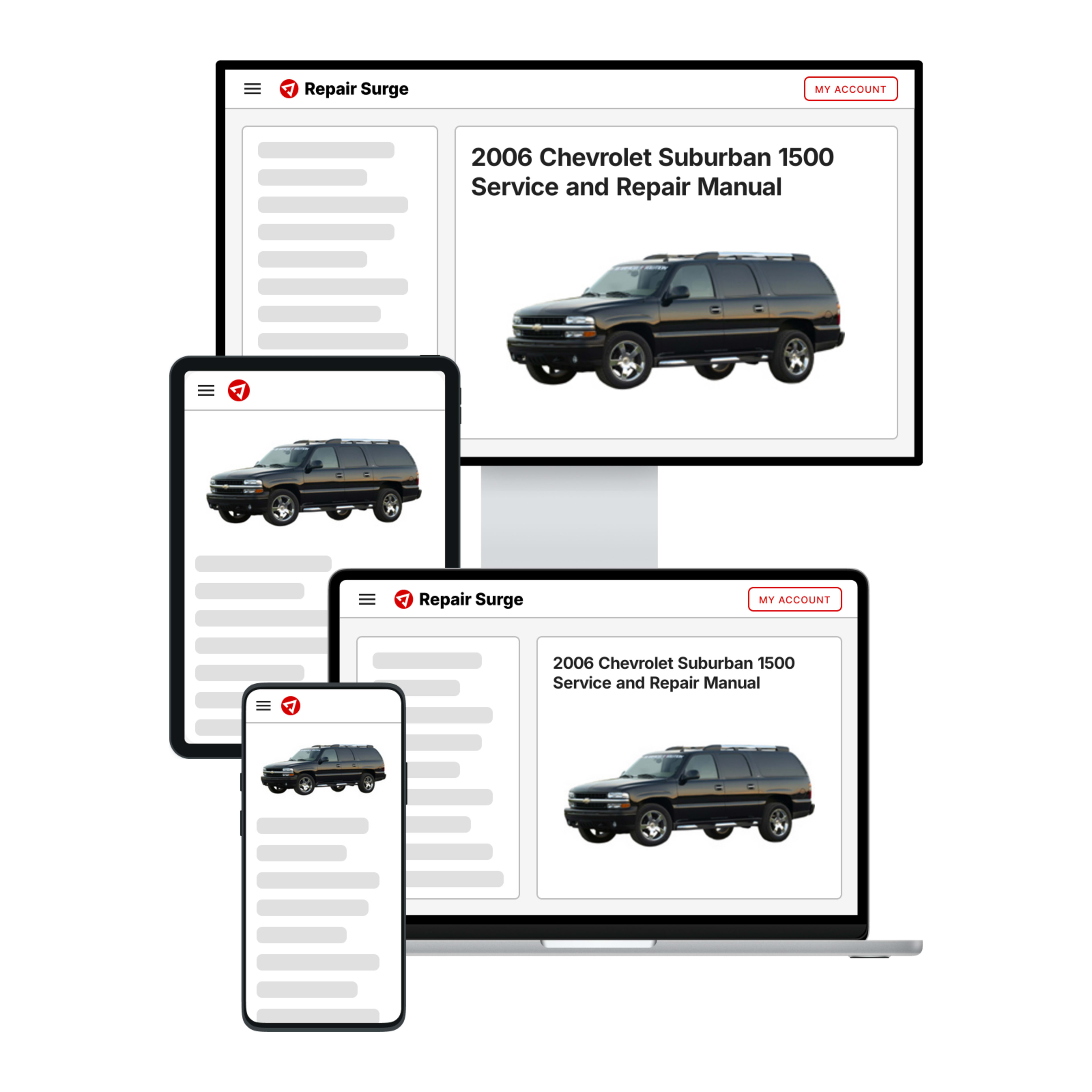 2006 Chevrolet Suburban 1500 service and repair manual hero image