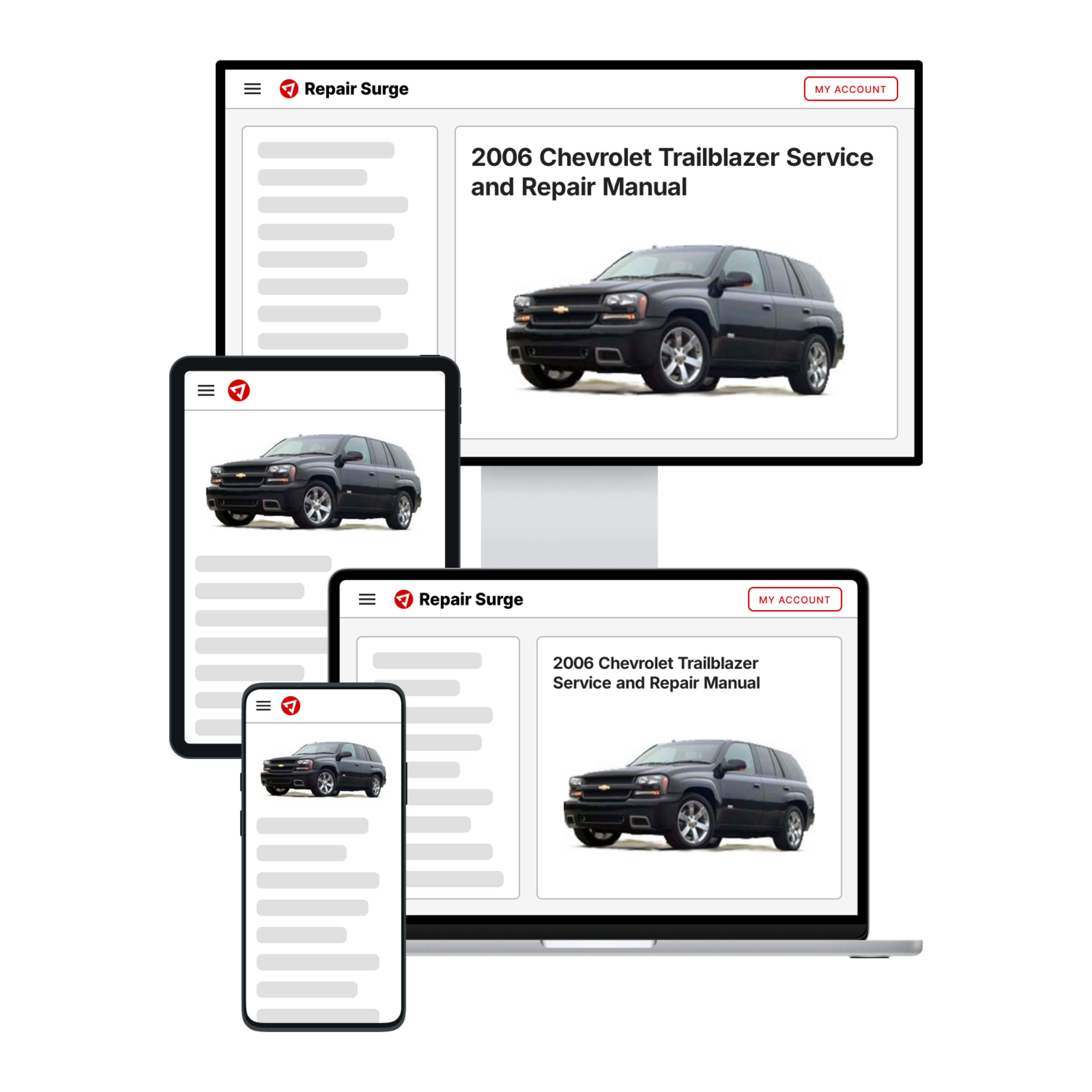 2006 Chevrolet Trailblazer service and repair manual hero image