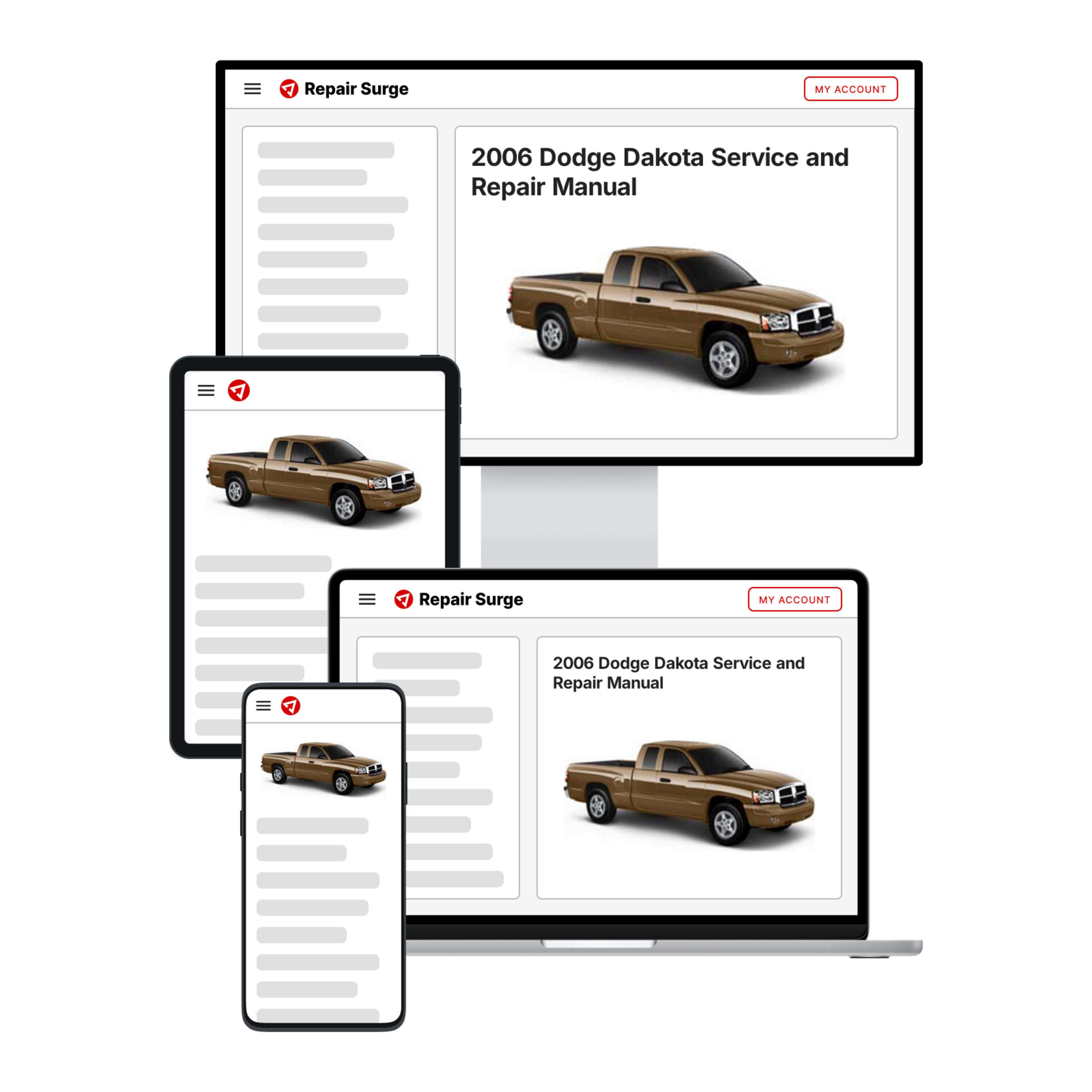 2006 Dodge Dakota service and repair manual hero image