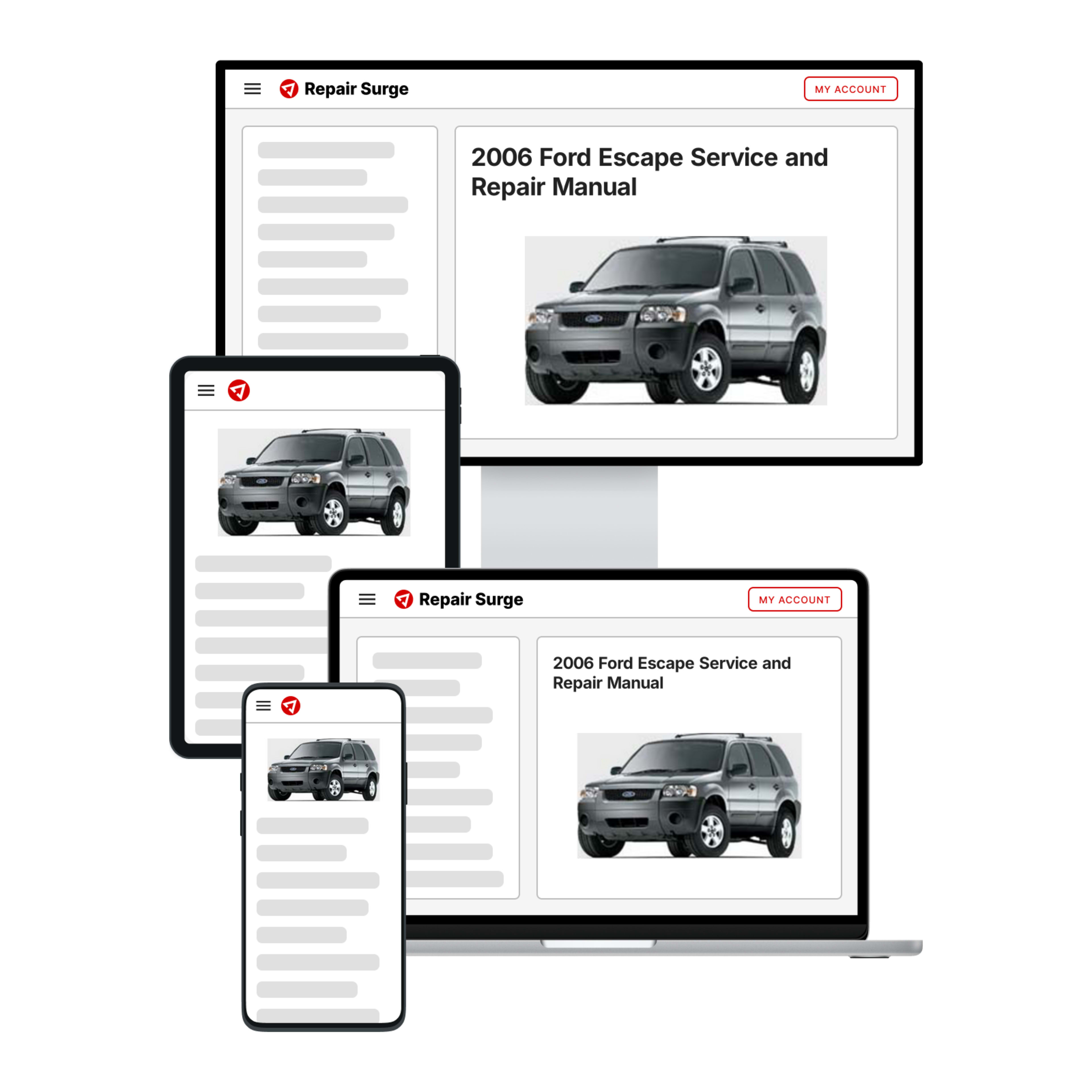 2006 Ford Escape service and repair manual hero image