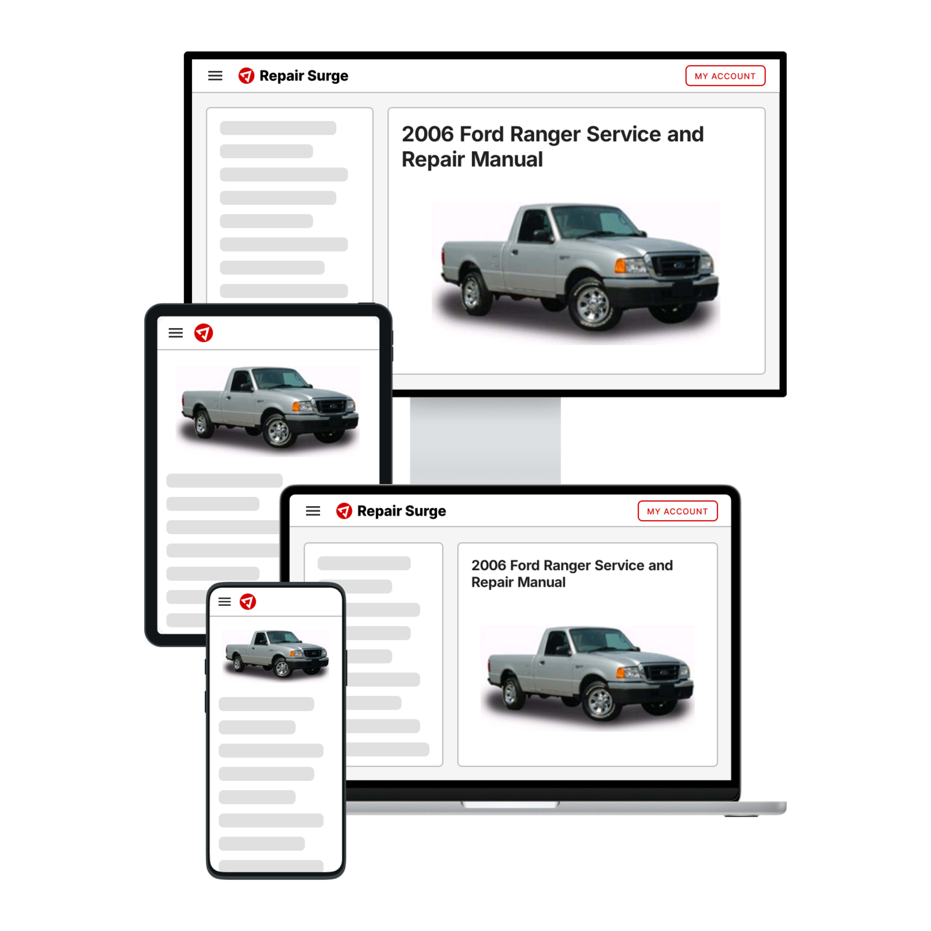 2006 Ford Ranger service and repair manual hero image