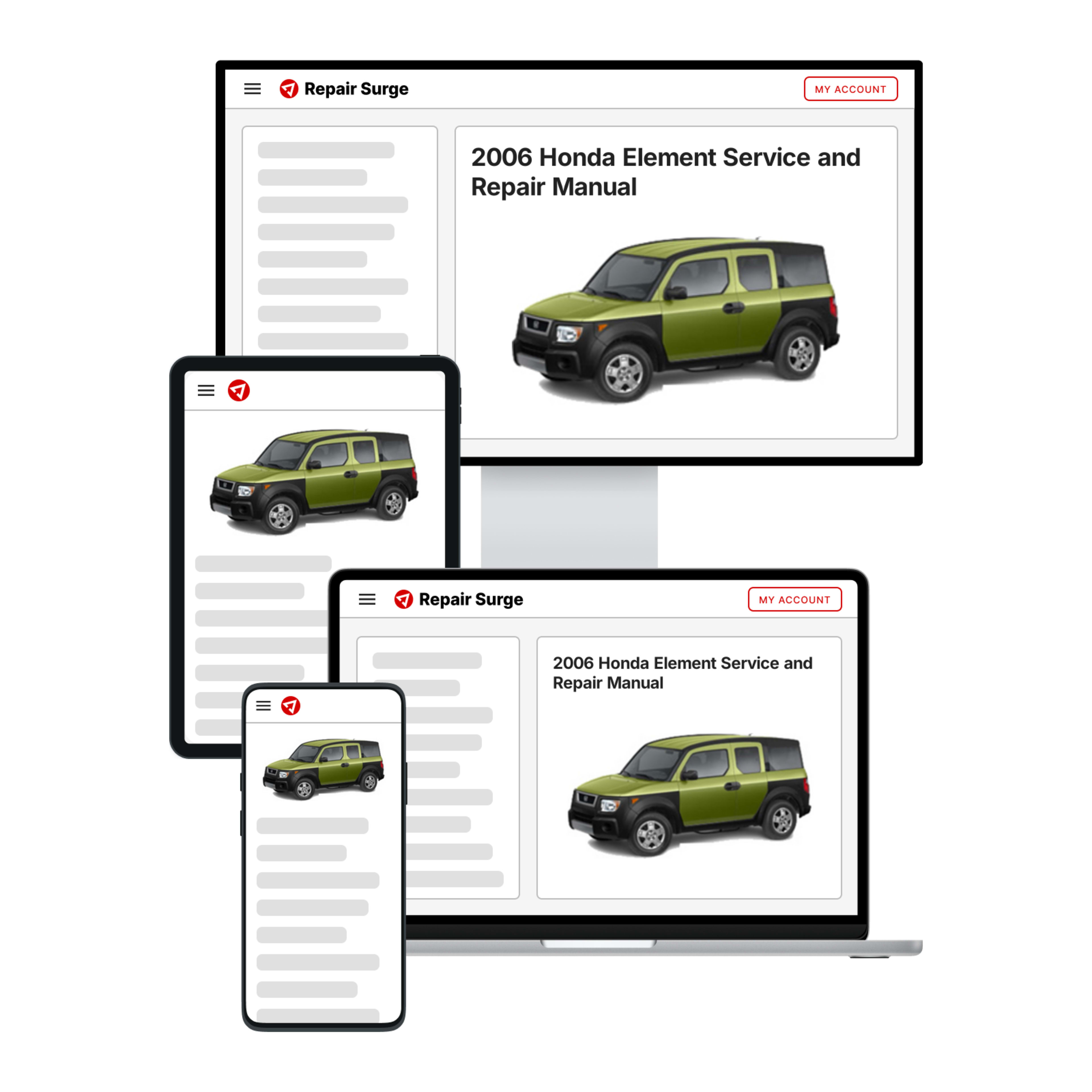 2006 Honda Element service and repair manual hero image