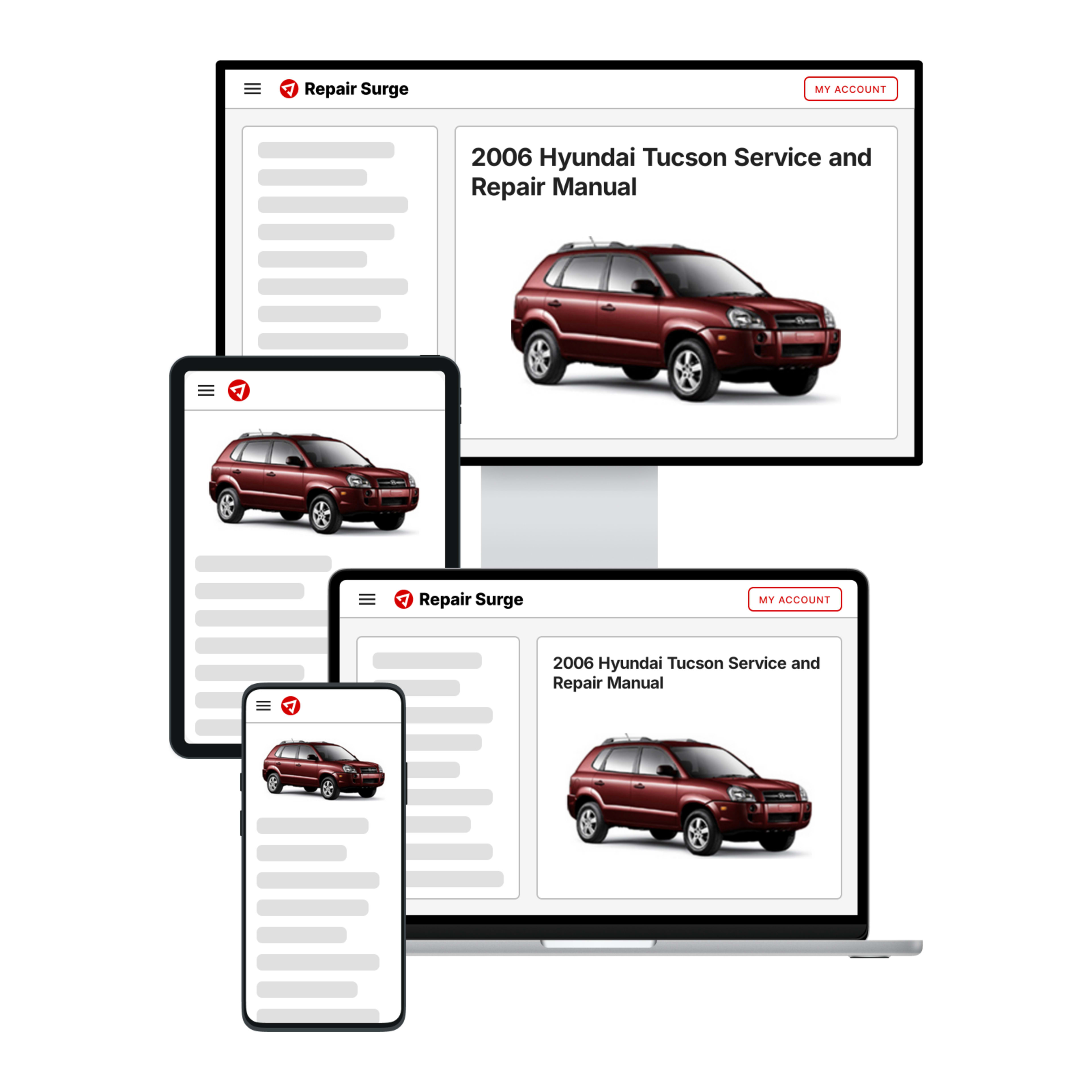 2006 Hyundai Tucson service and repair manual hero image