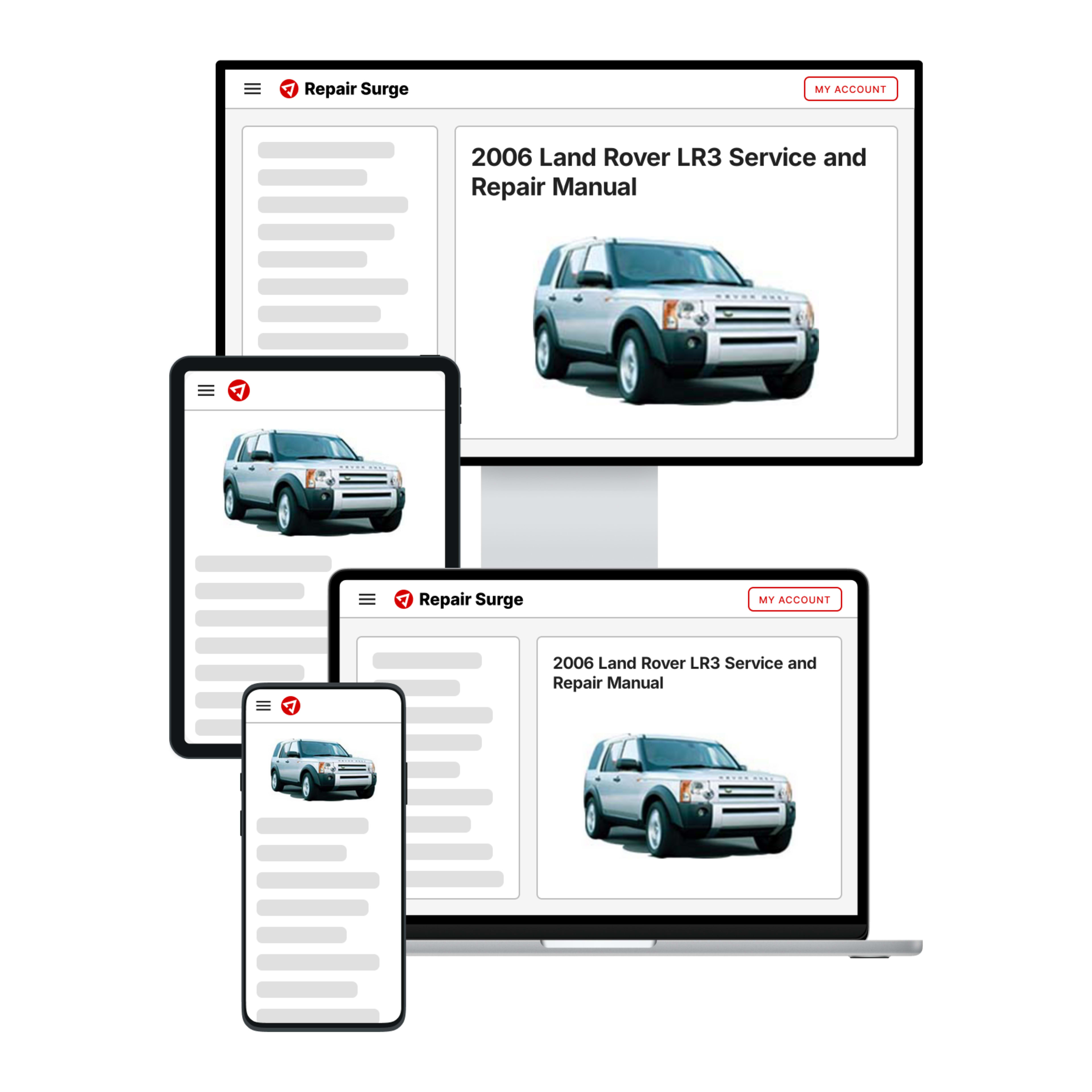 2006 Land Rover LR3 service and repair manual hero image