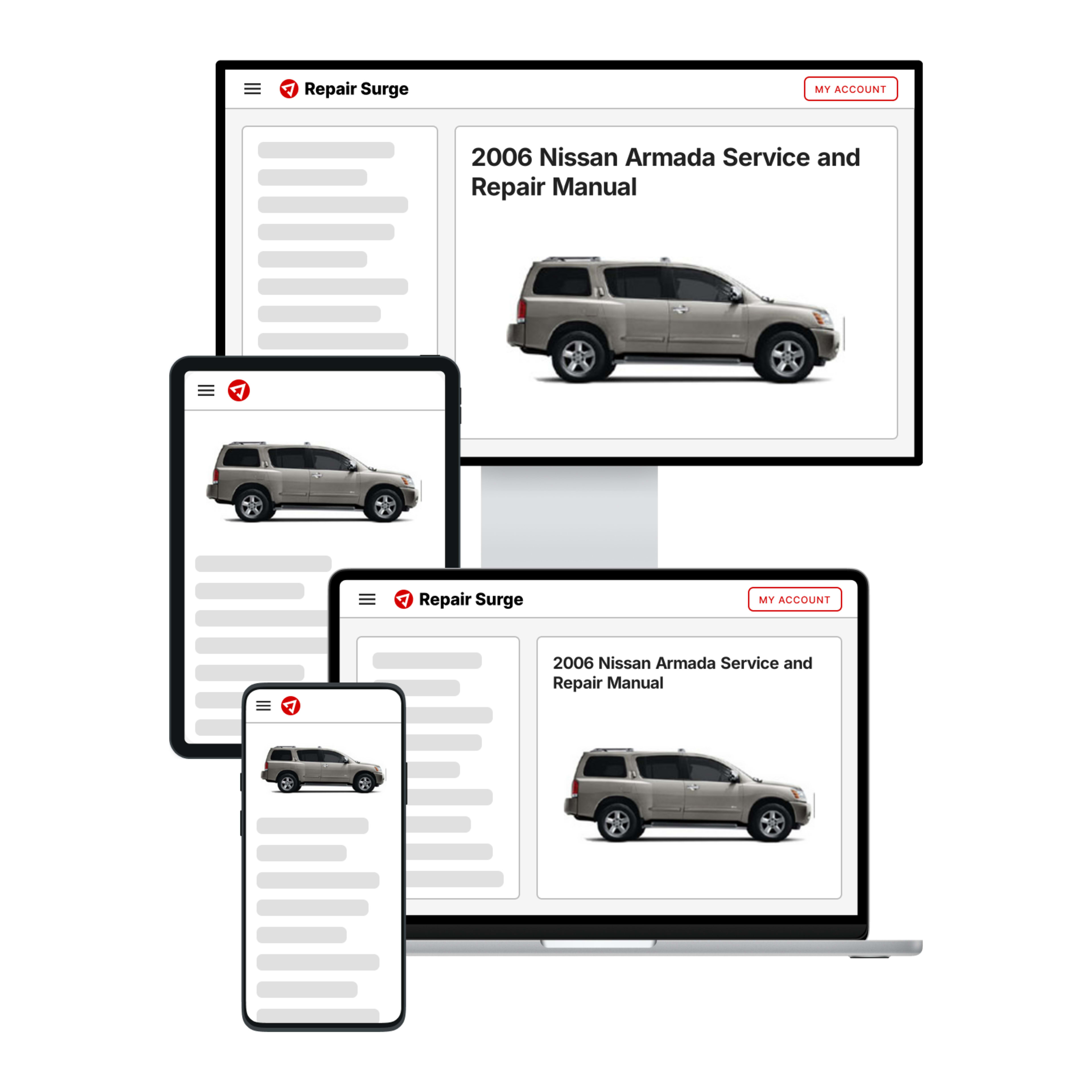 2006 Nissan Armada service and repair manual hero image