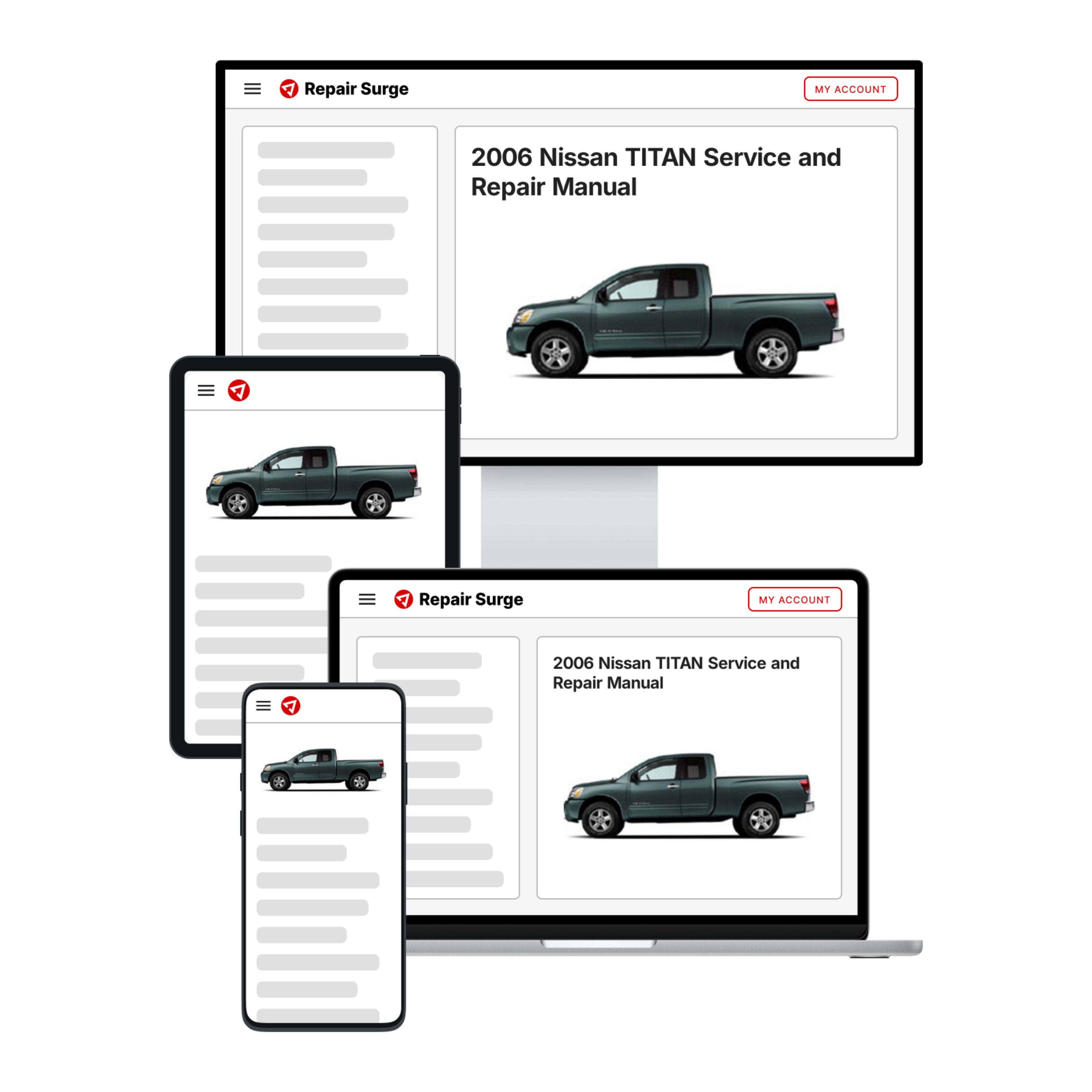 2006 Nissan TITAN service and repair manual hero image