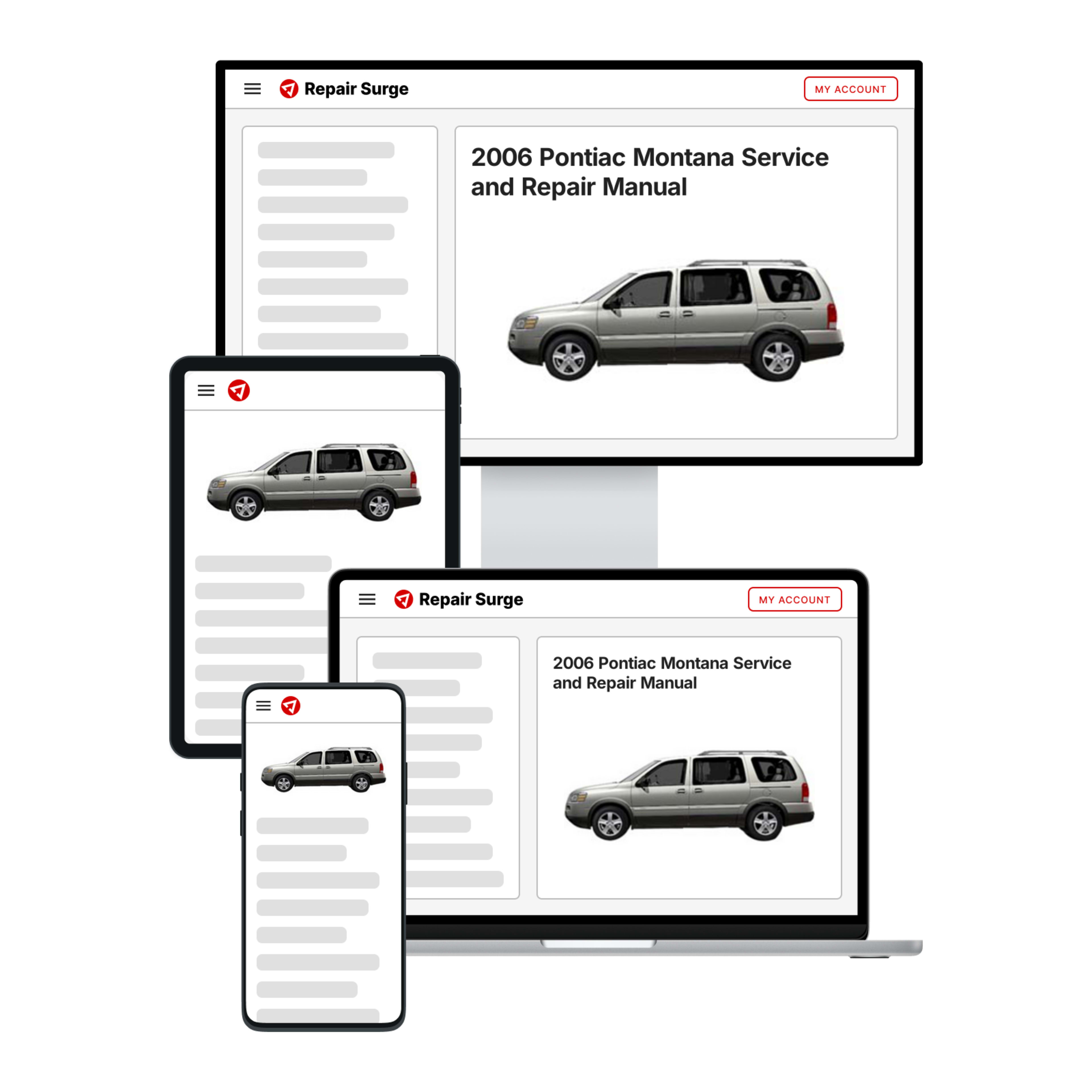 2006 Pontiac Montana service and repair manual hero image