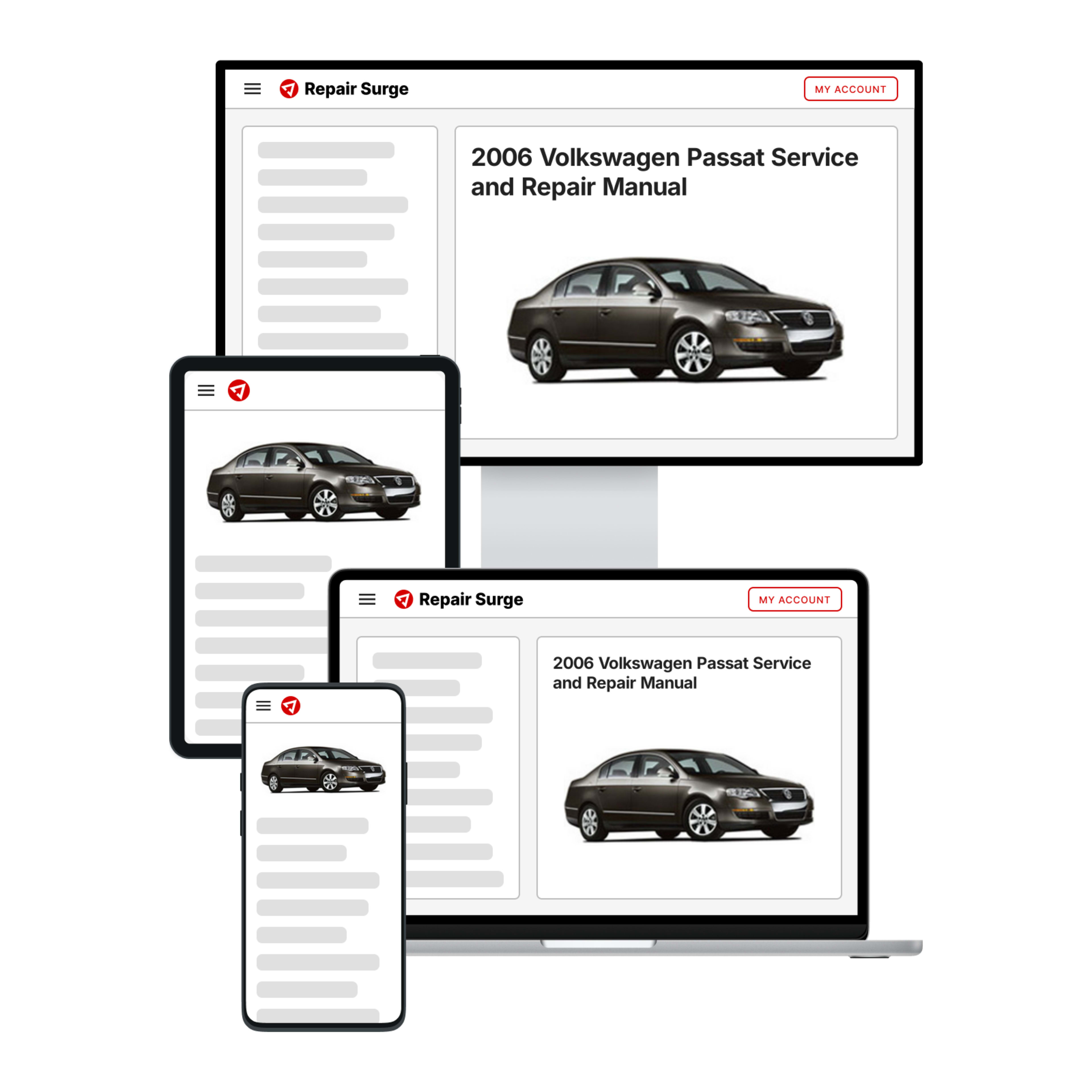 2006 Volkswagen Passat service and repair manual hero image