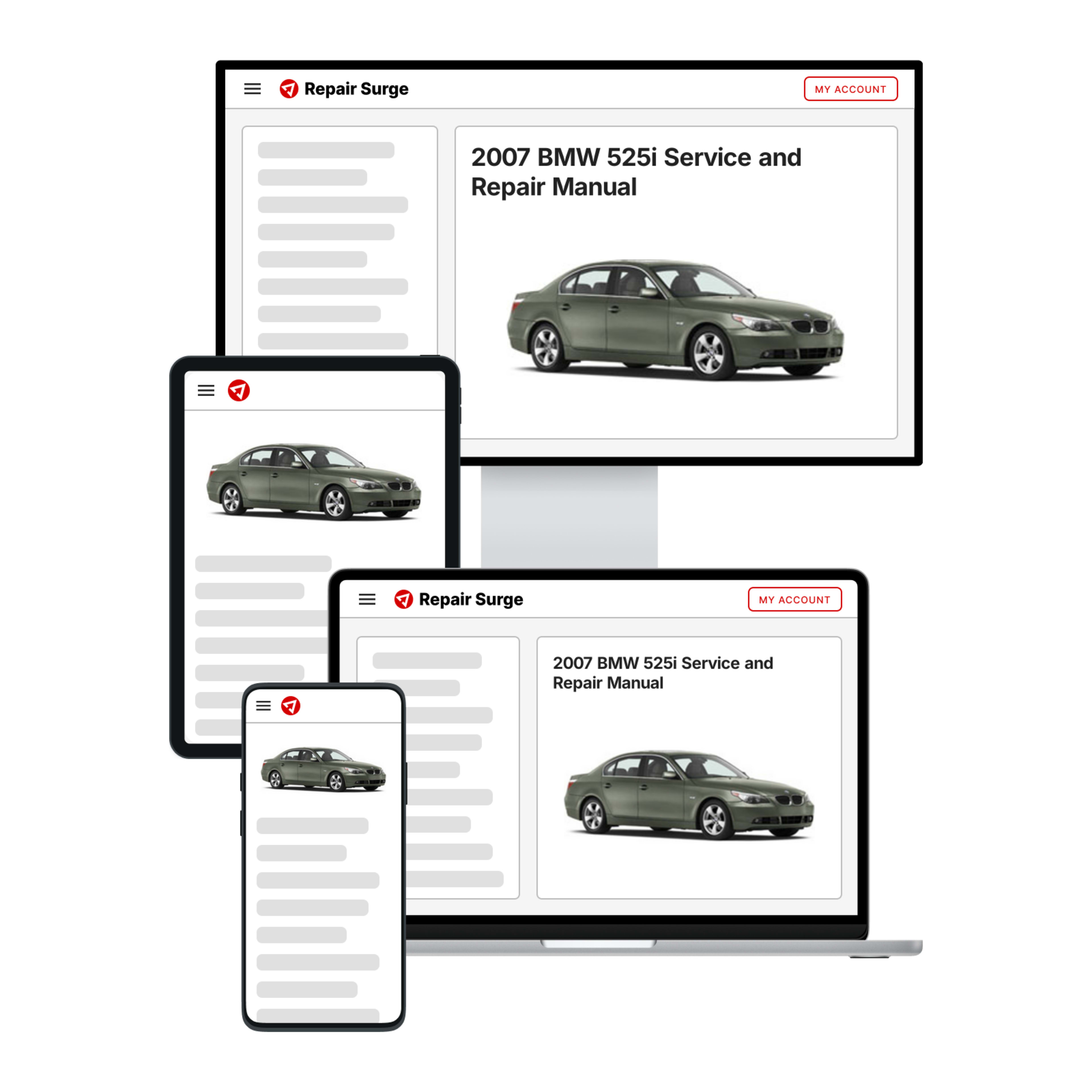 2007 BMW 525i service and repair manual hero image