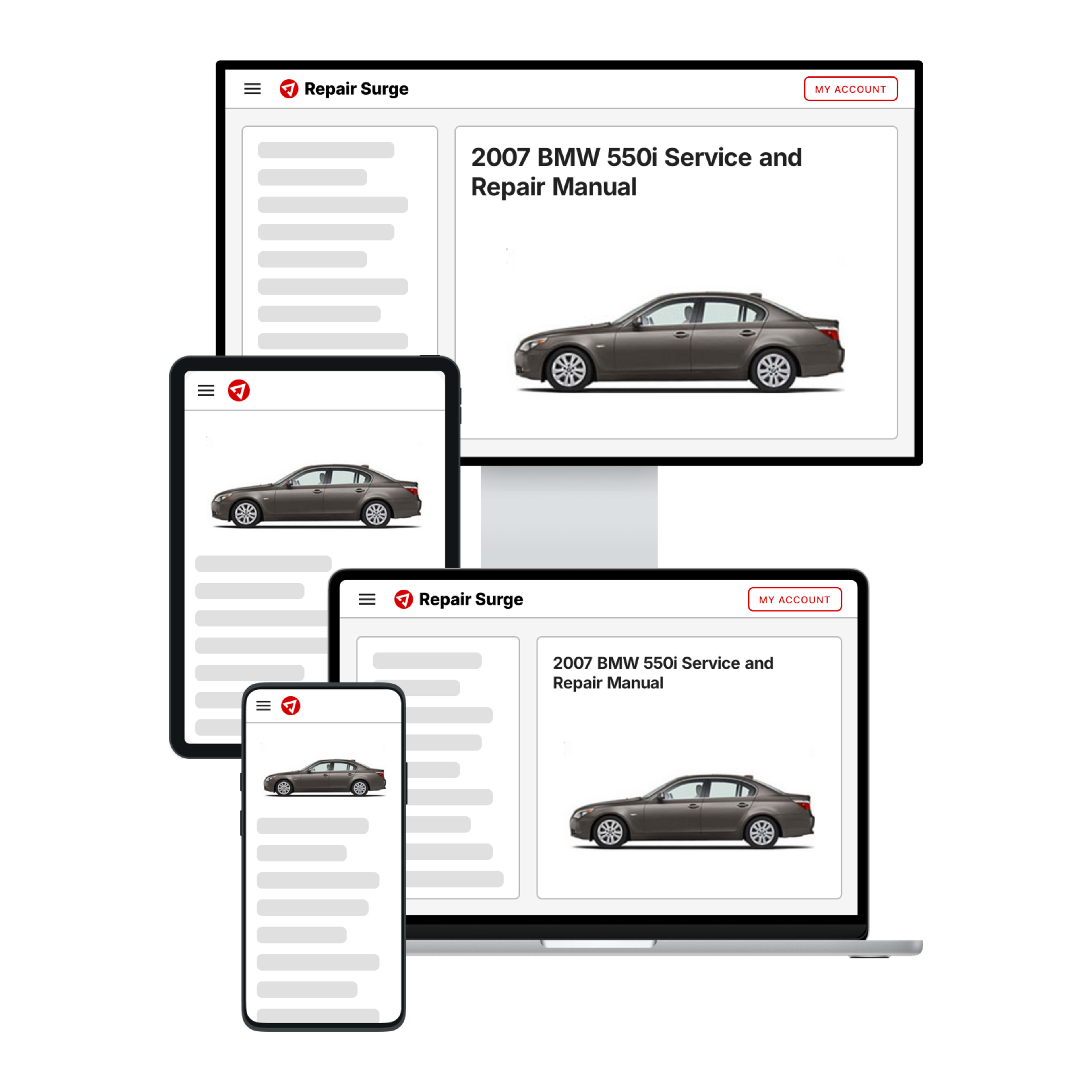 2007 BMW 550i service and repair manual hero image