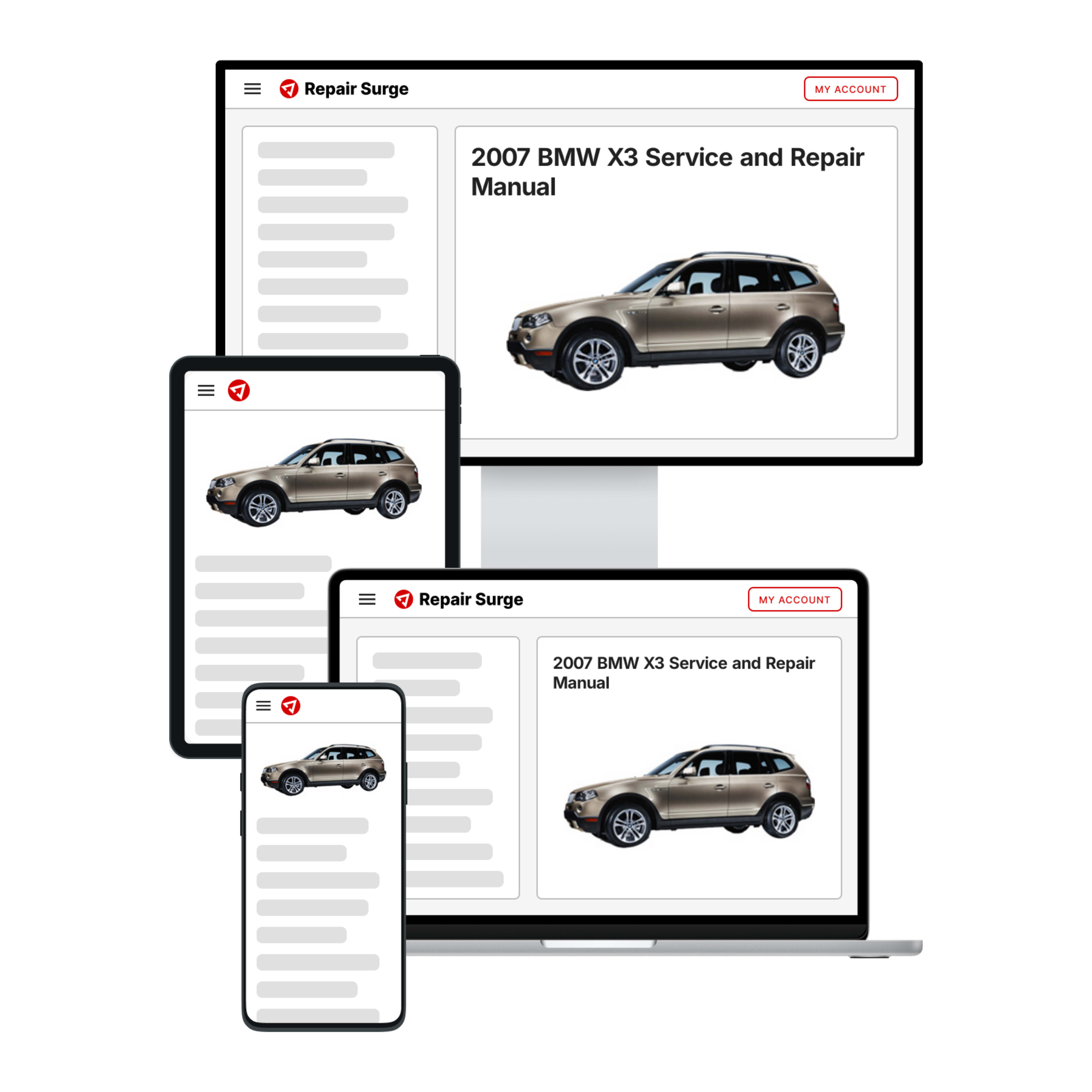 2007 BMW X3 service and repair manual hero image