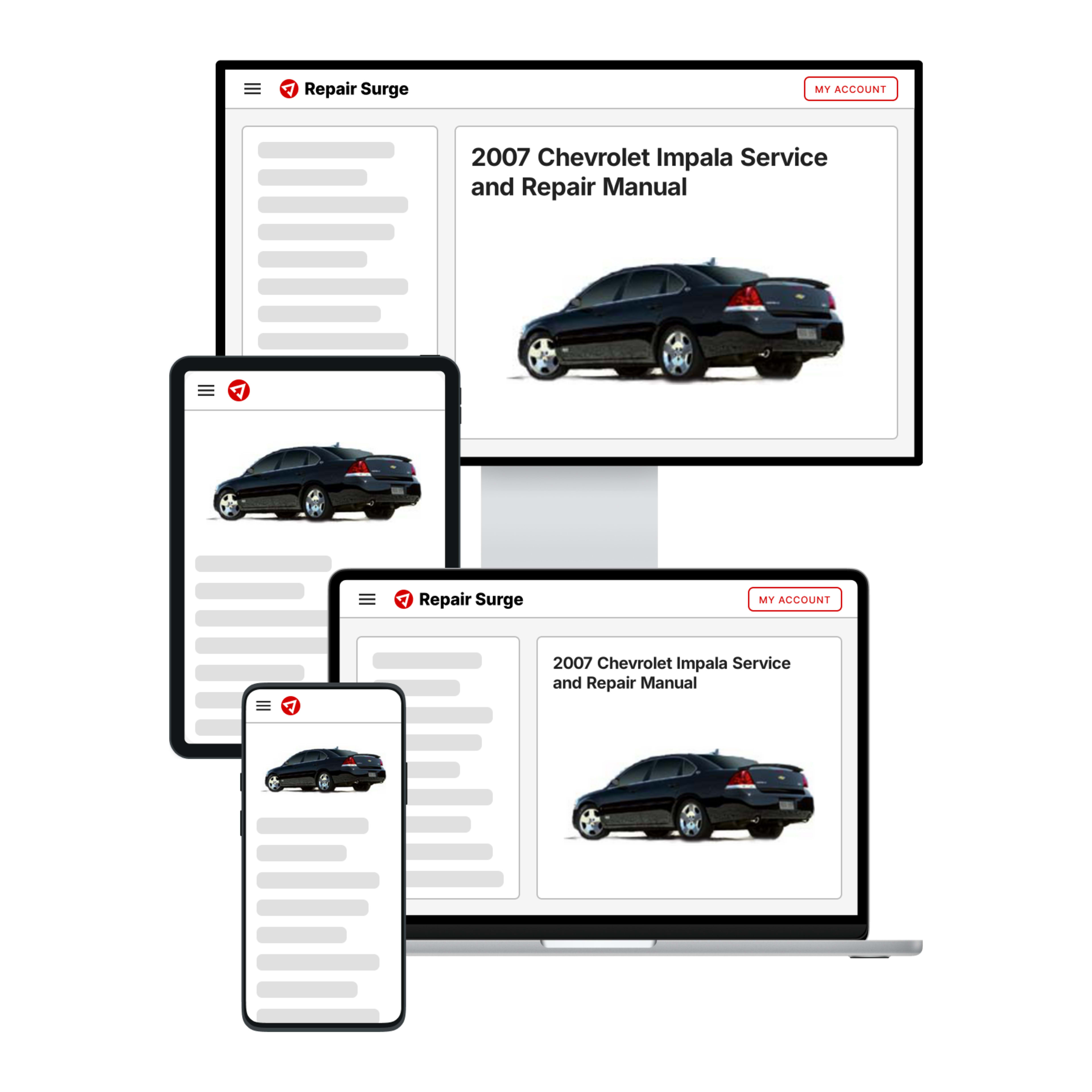 2007 Chevrolet Impala service and repair manual hero image