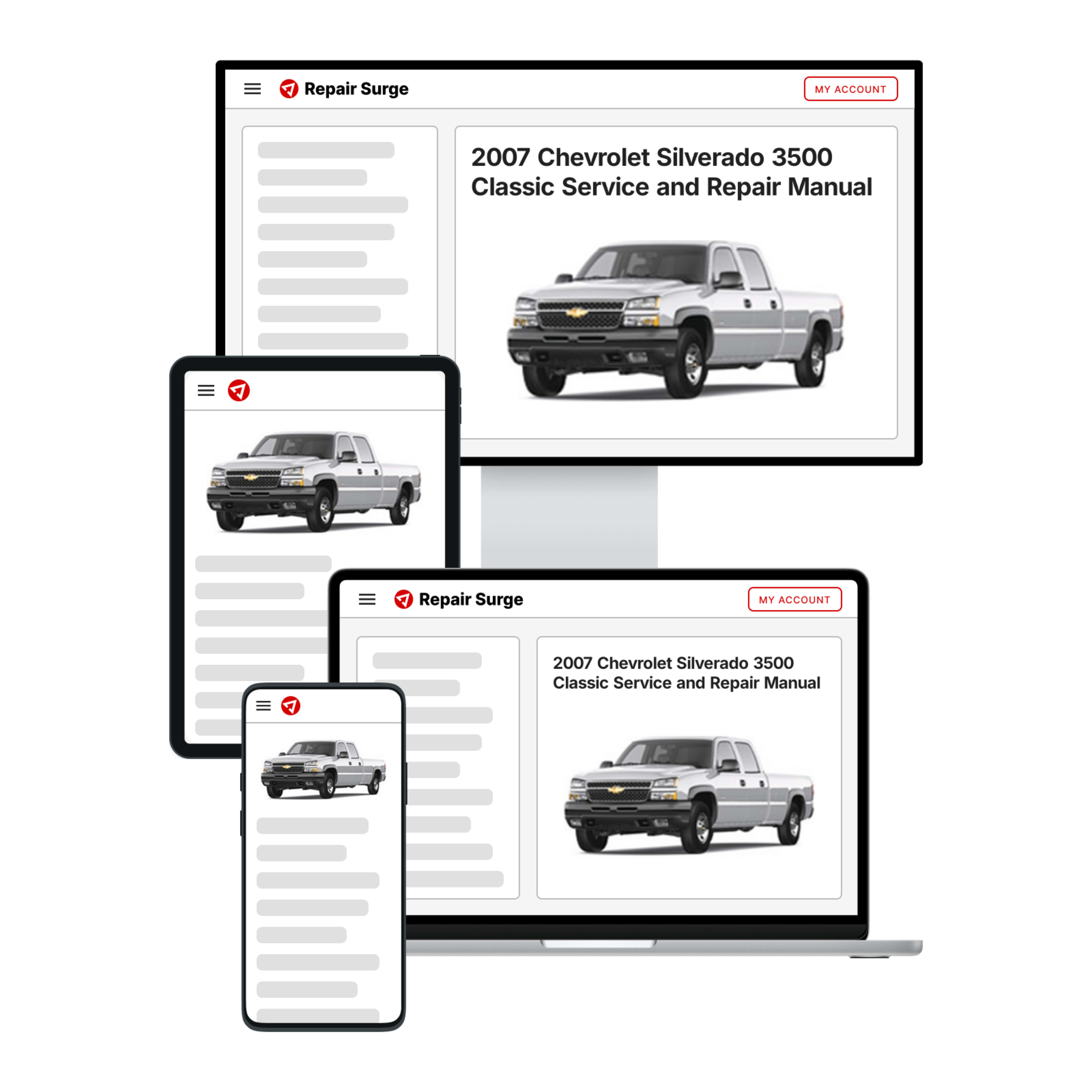 2007 Chevrolet Silverado 3500 Classic service and repair manual hero image