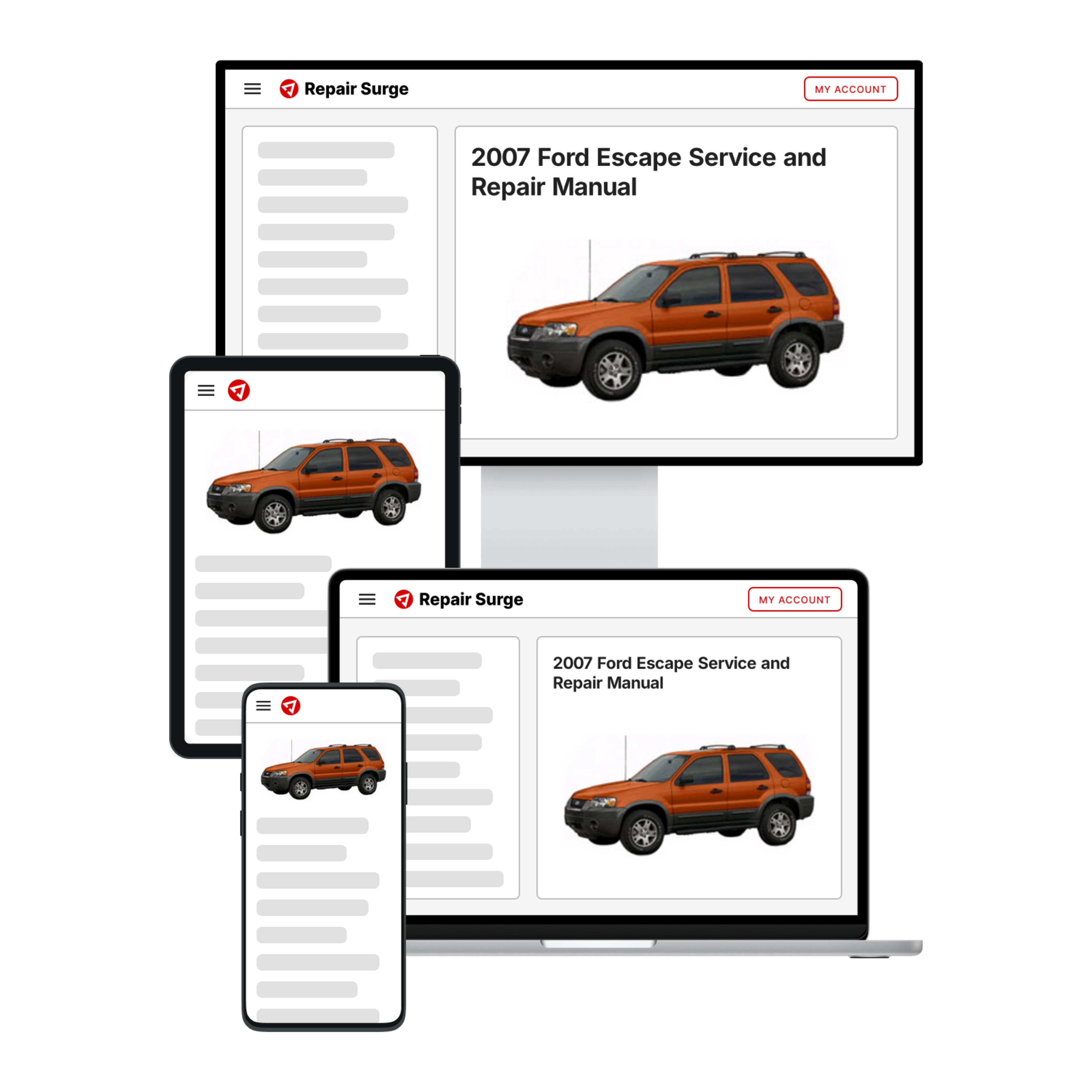 2007 Ford Escape service and repair manual hero image