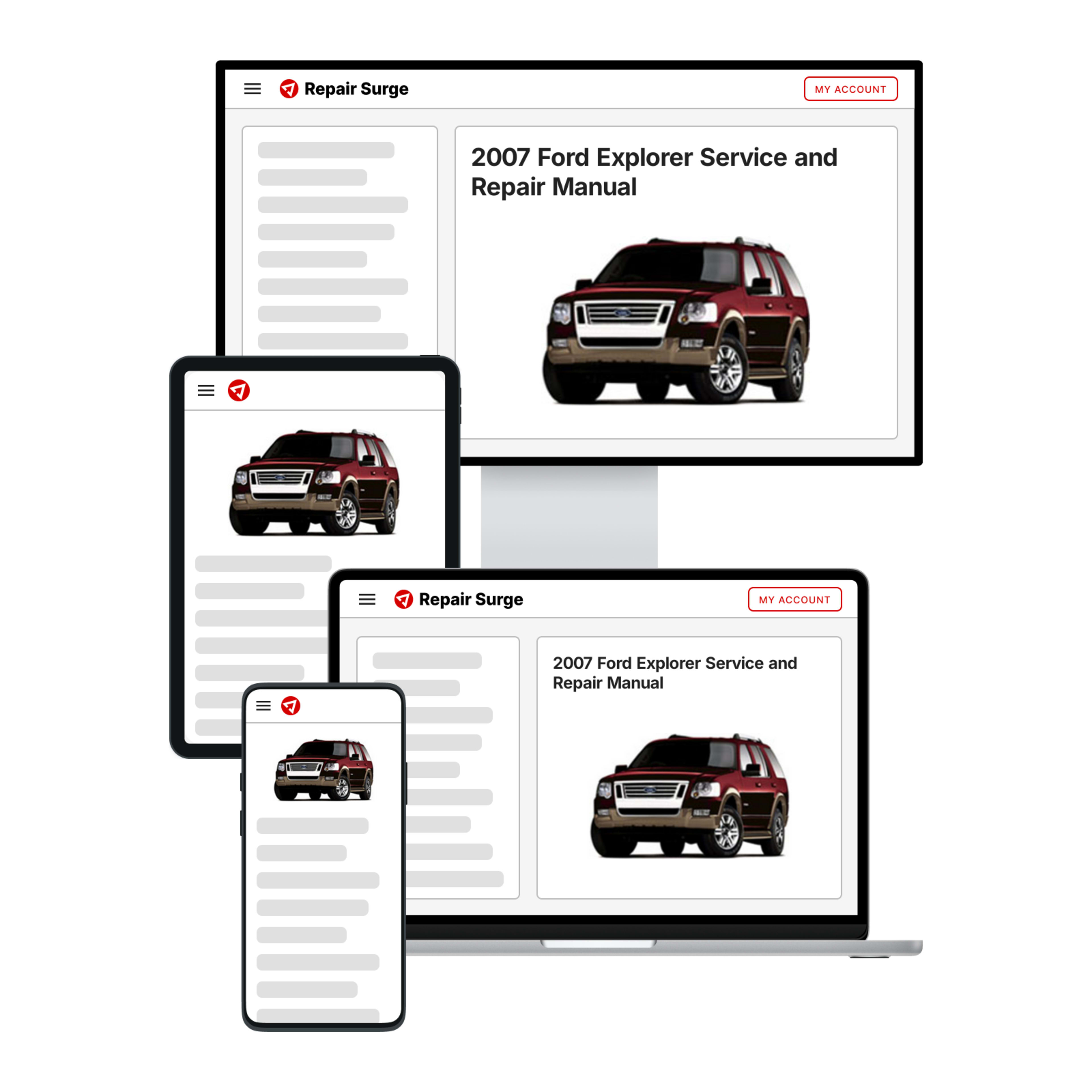 2007 Ford Explorer service and repair manual hero image