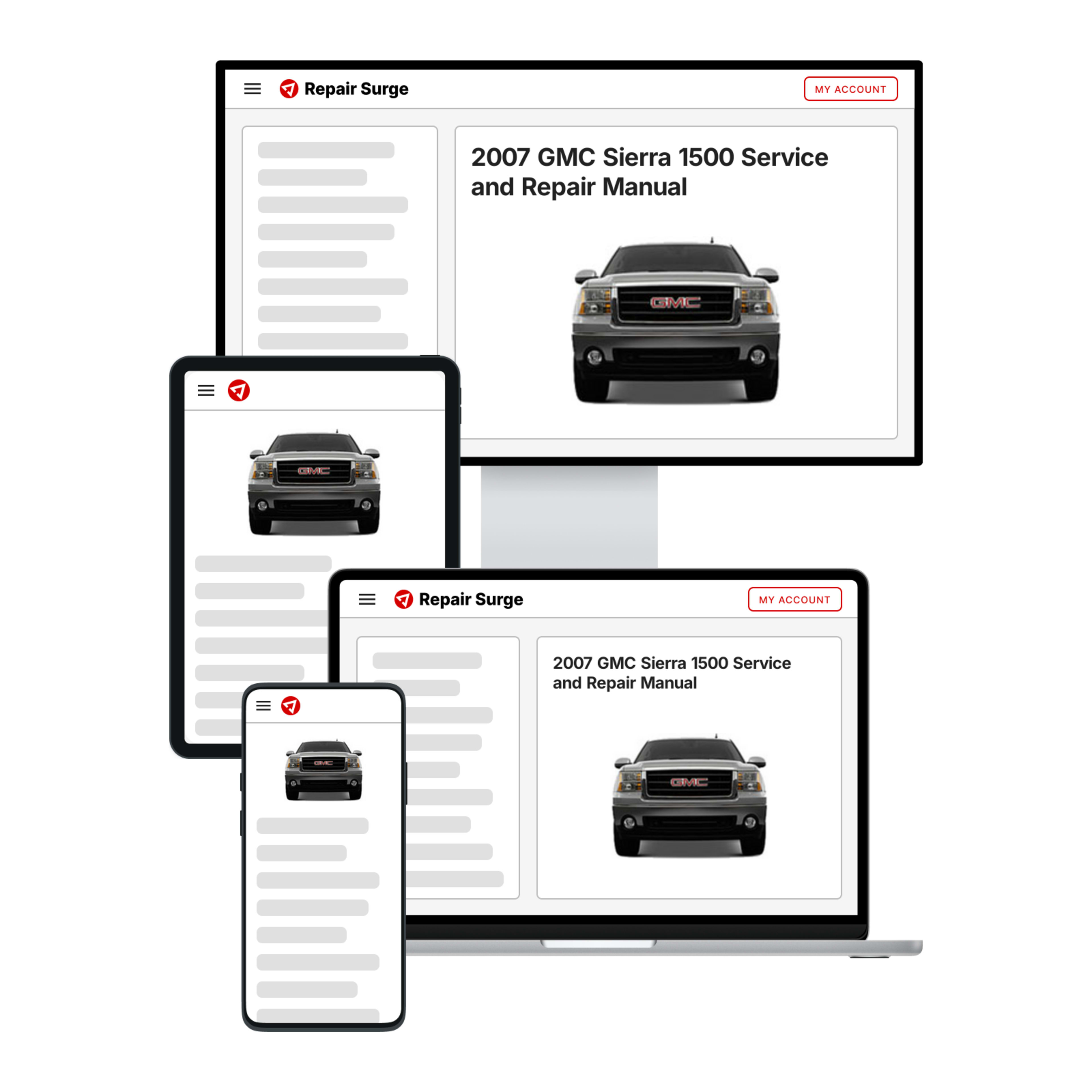 2007 GMC Sierra 1500 service and repair manual hero image