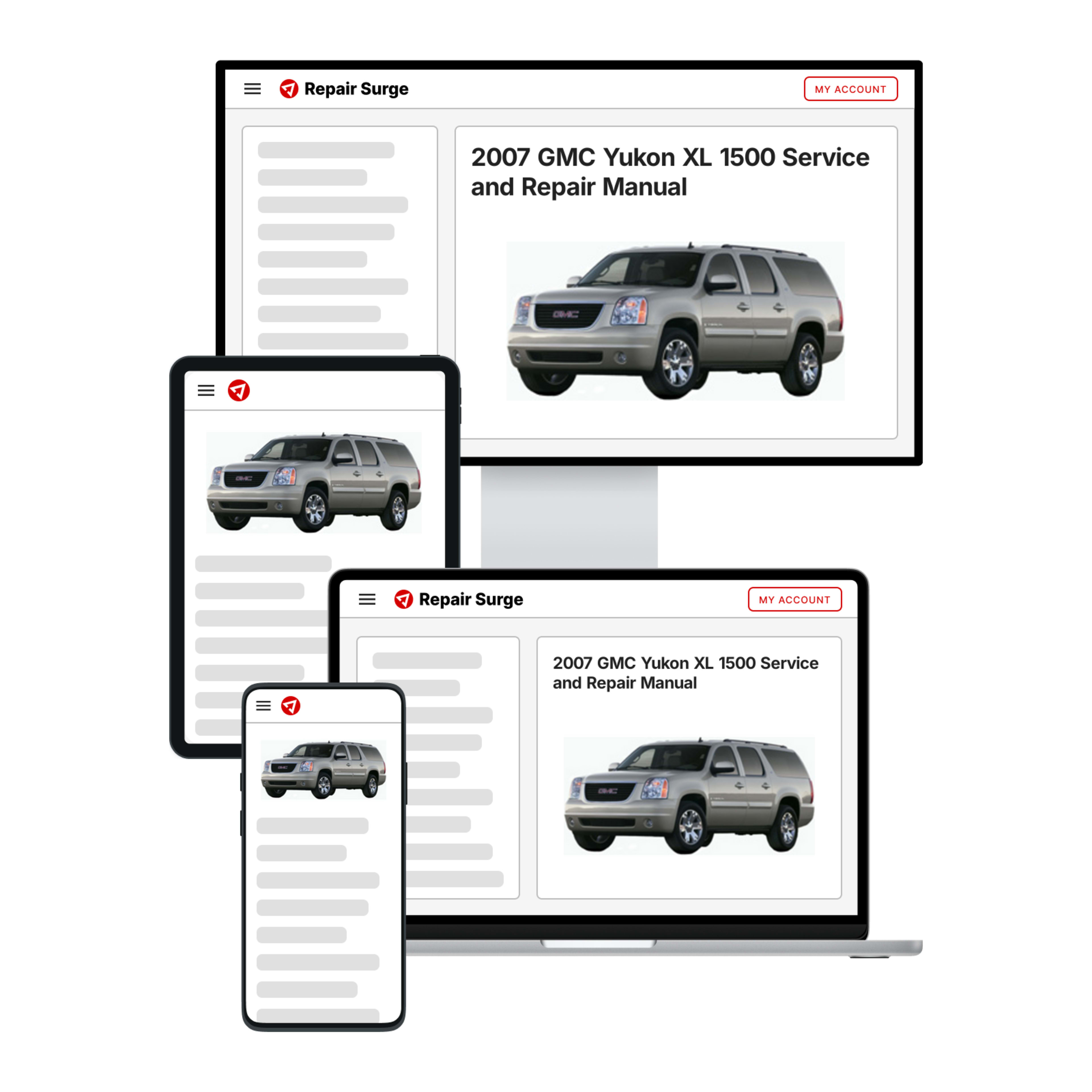 2007 GMC Yukon XL 1500 service and repair manual hero image