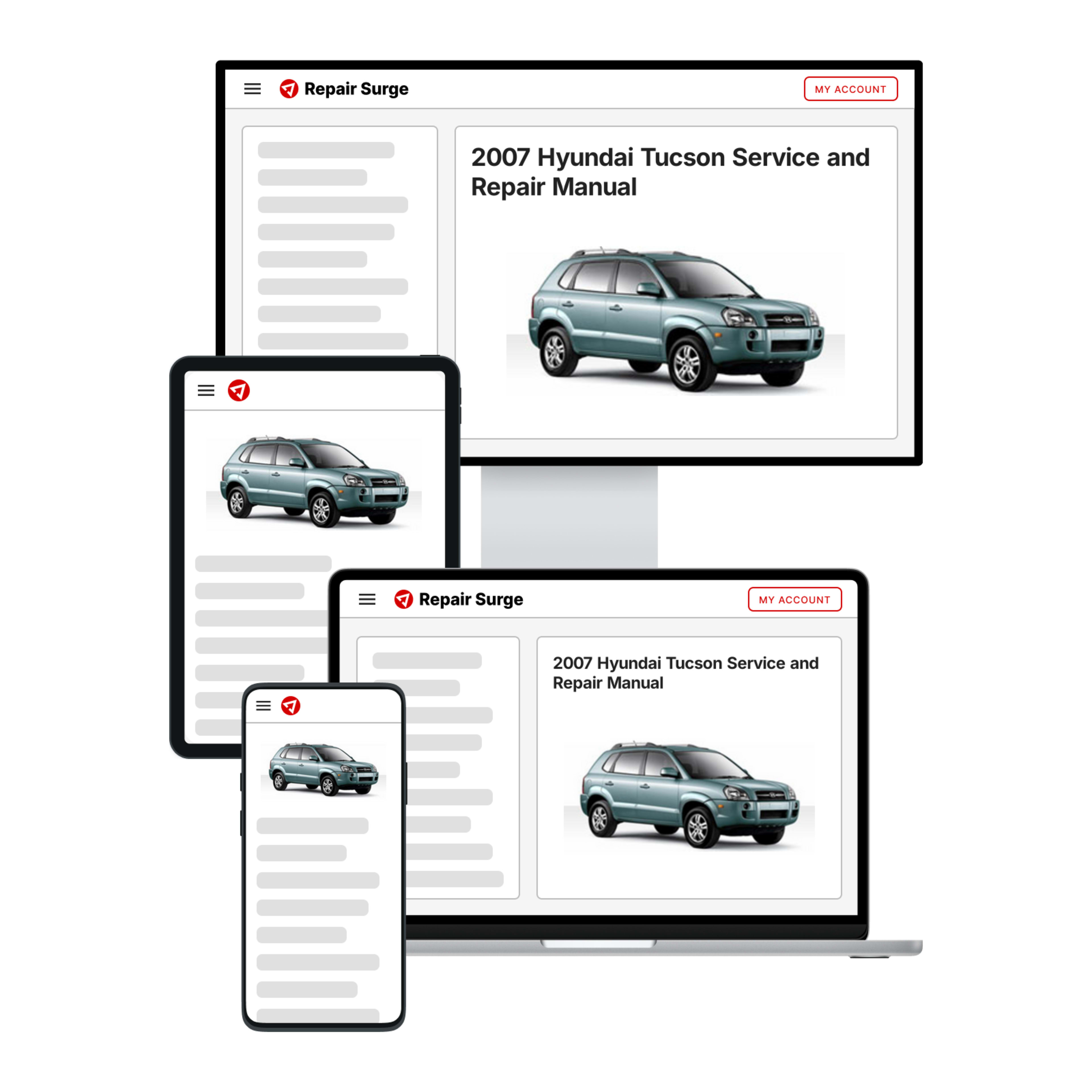 2007 Hyundai Tucson service and repair manual hero image