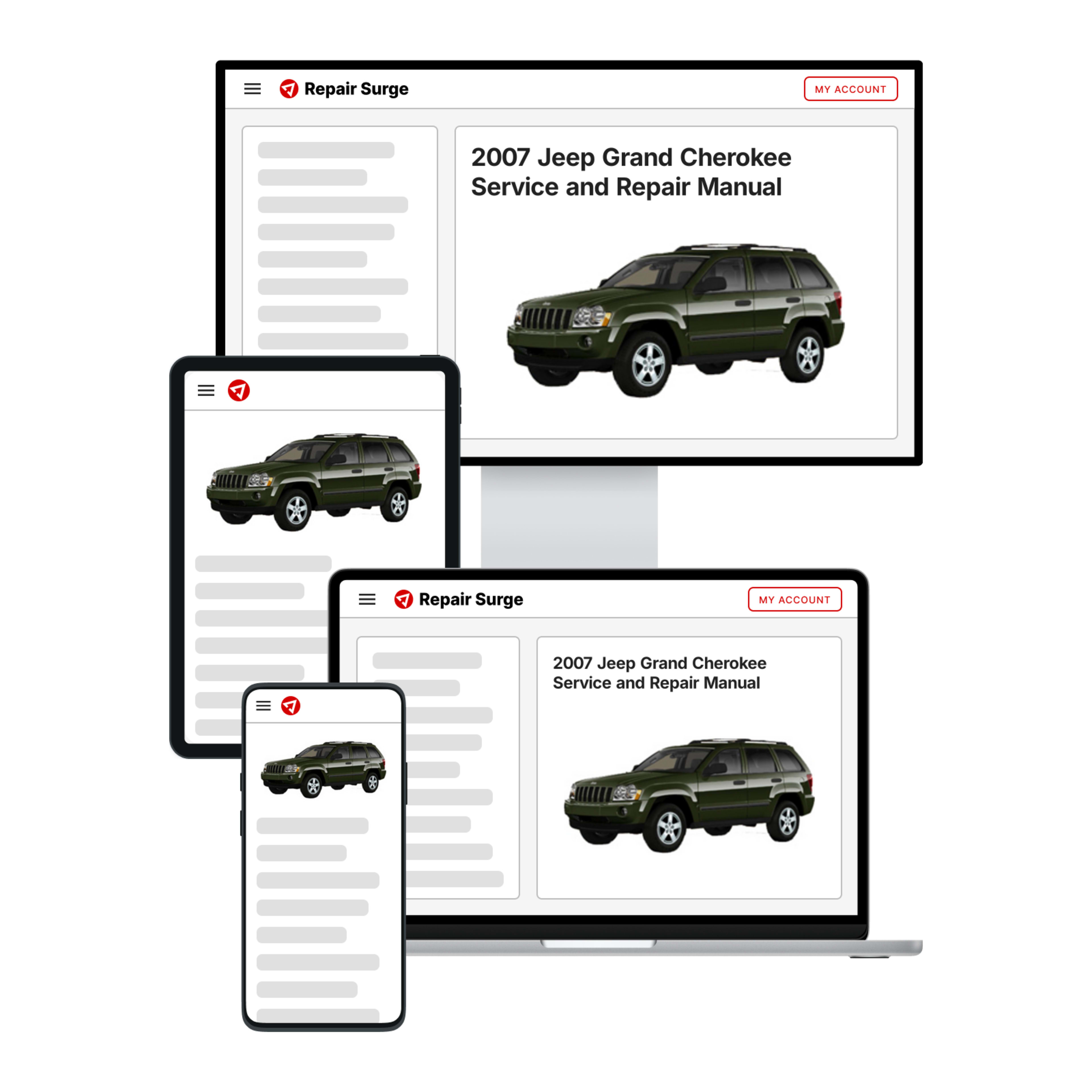 2007 Jeep Grand Cherokee service and repair manual hero image