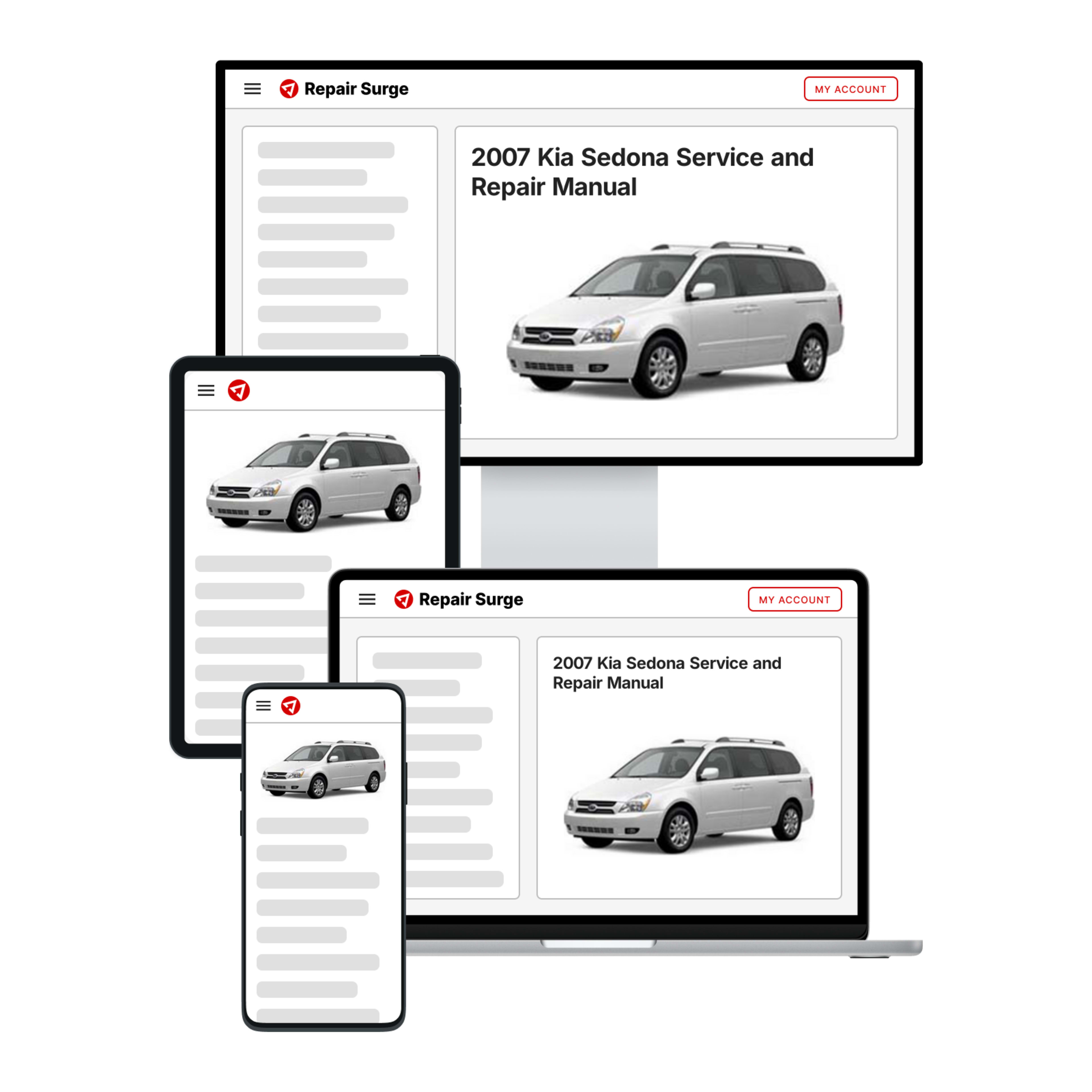 2007 Kia Sedona service and repair manual hero image
