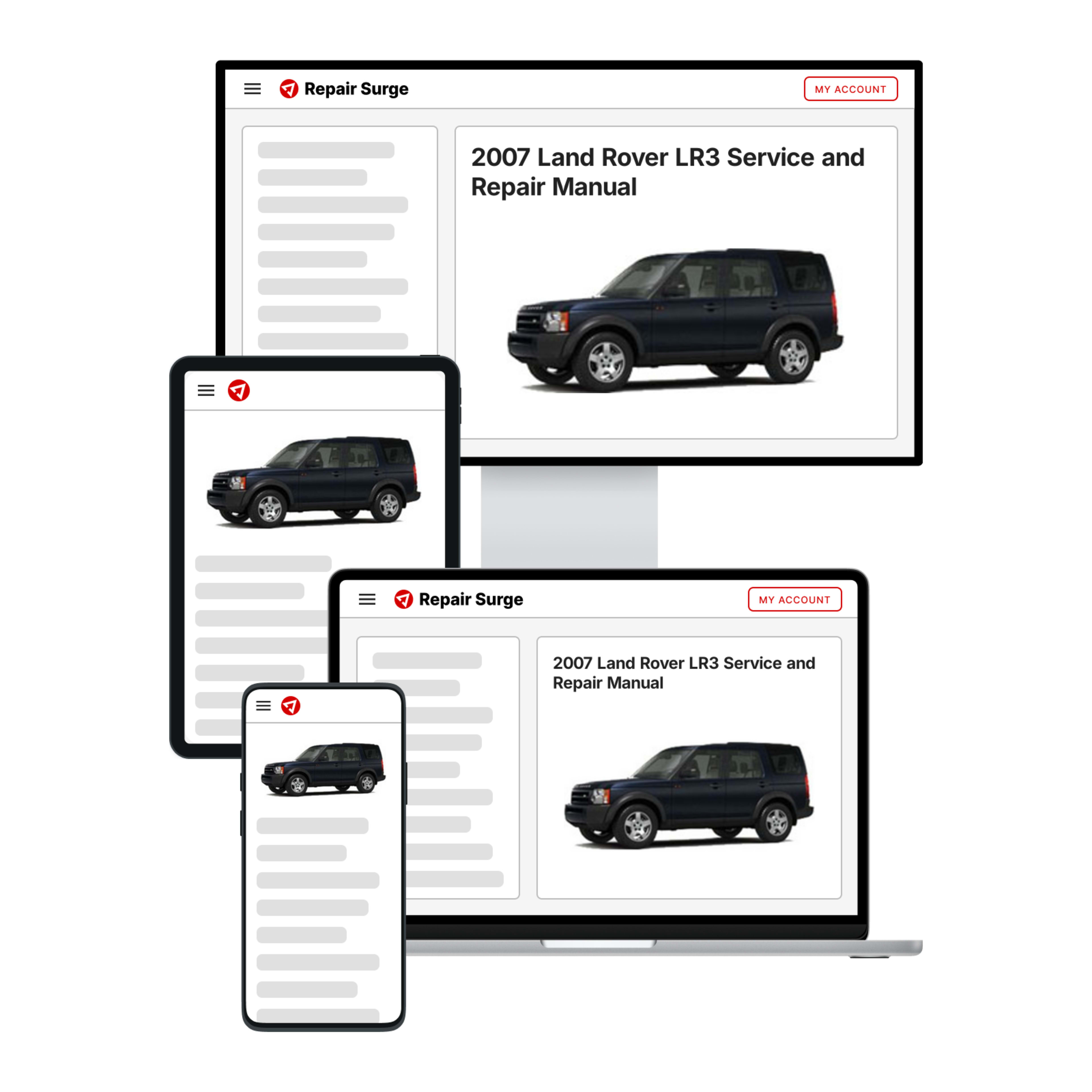 2007 Land Rover LR3 service and repair manual hero image
