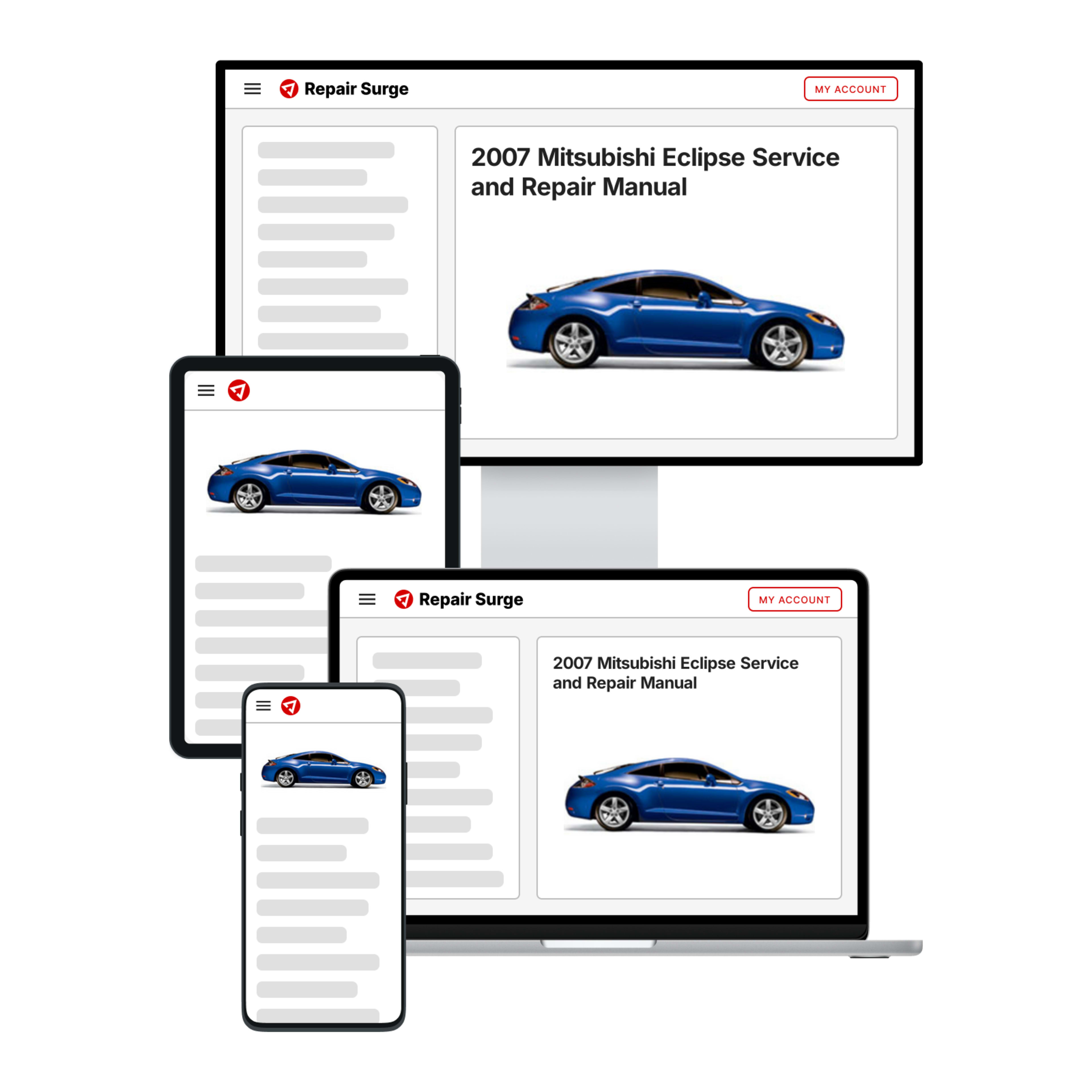 2007 Mitsubishi Eclipse service and repair manual hero image