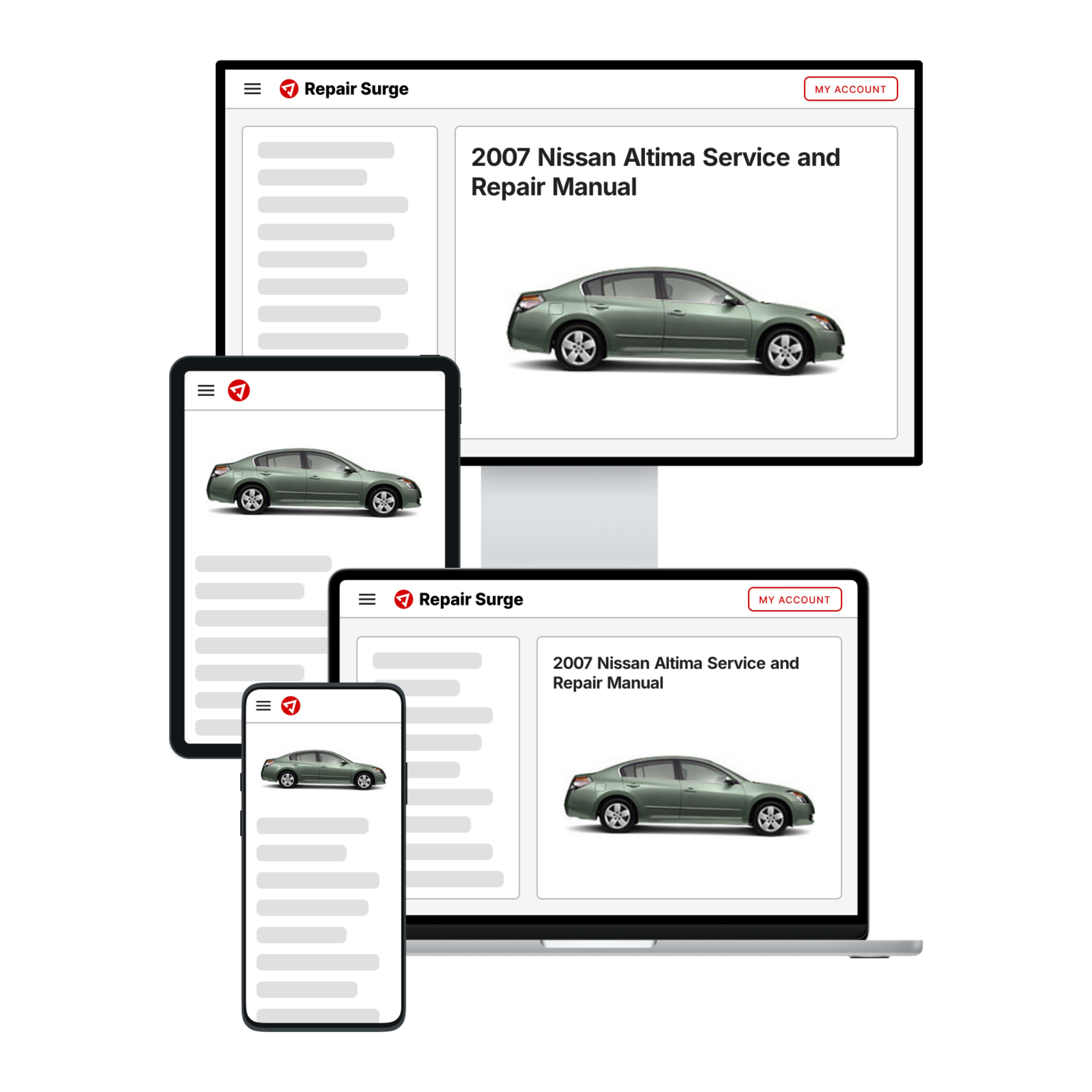 2007 Nissan Altima service and repair manual hero image
